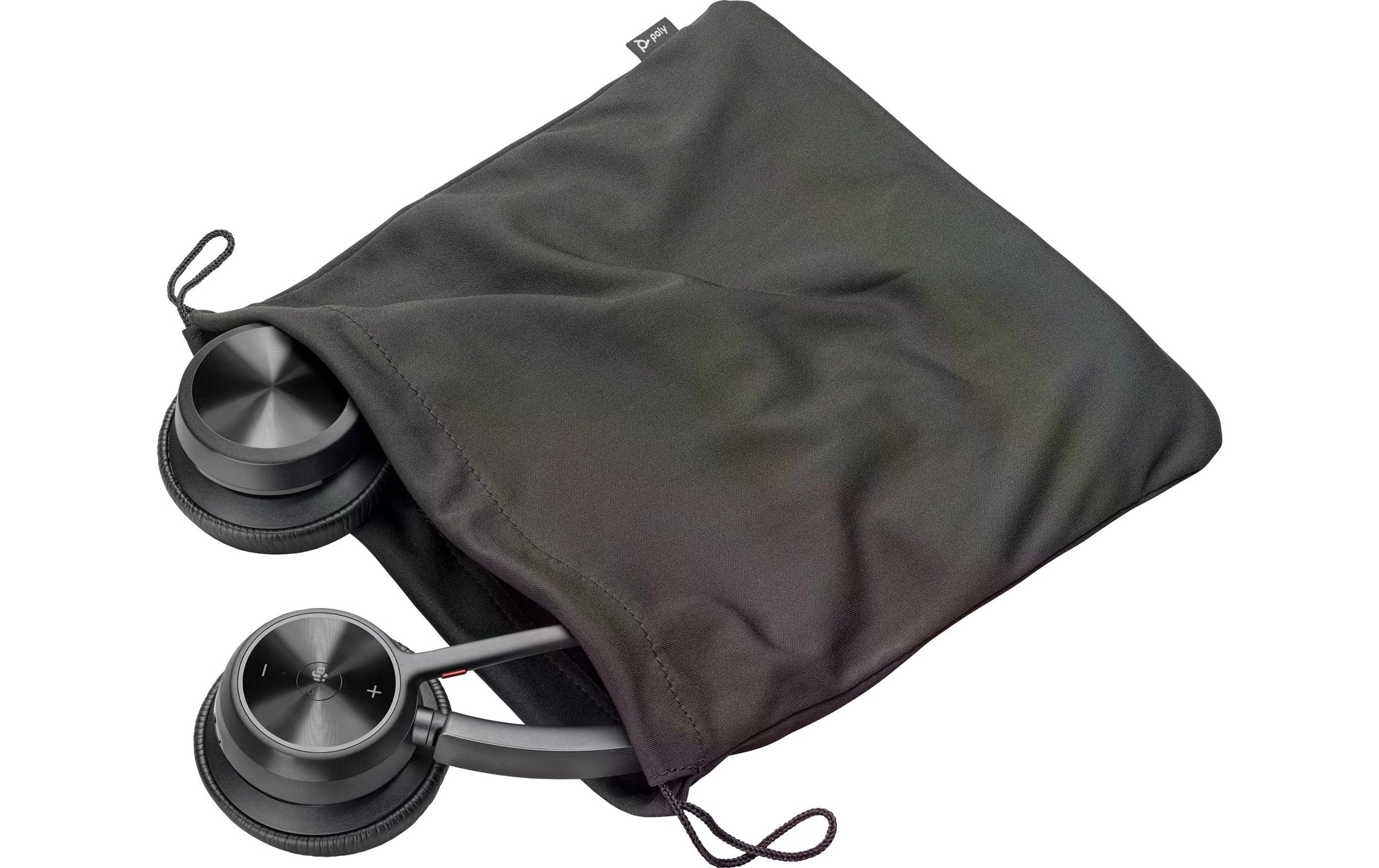 Poly Voyager 4320 Office-Headset – Over-Ear, Stereo, Kabel + BT, MS Teams zertifiziert, Schwarz