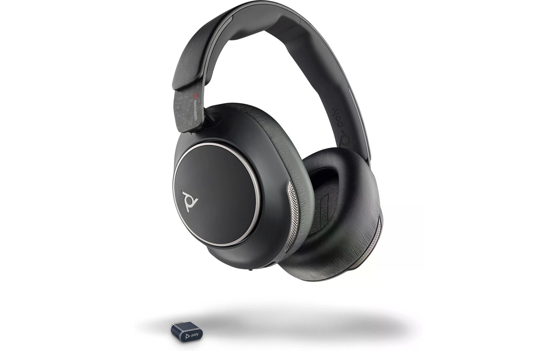 Poly Voyager Surround 80 UC – Duo Headset On-Ear – Bluetooth, USB-C – Schwarz – bis 21 h