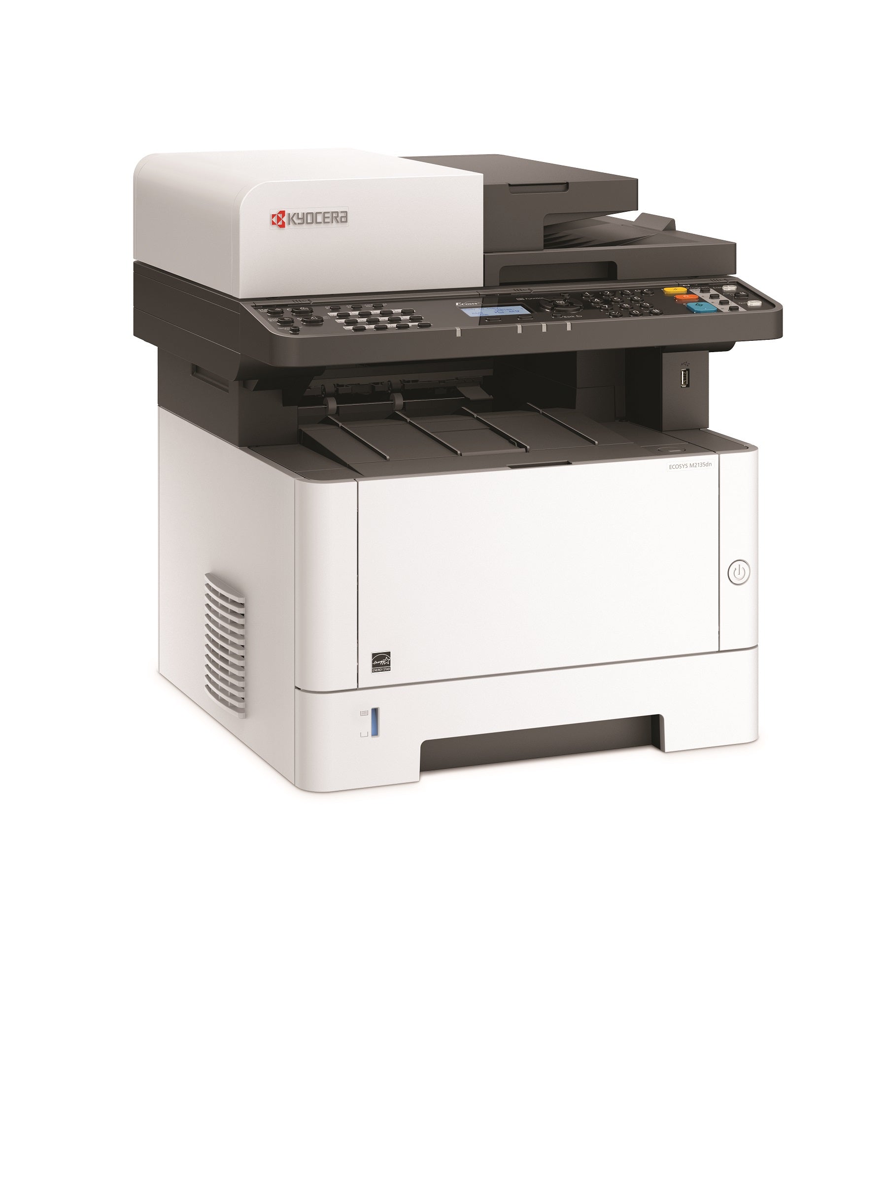 Kyocera ECOSYS M2135dn – S/W Laser-MFP A4, 3-in-1 – USB/LAN – Duplex, ADF, 50 Blatt ADF – 35 ppm S/W