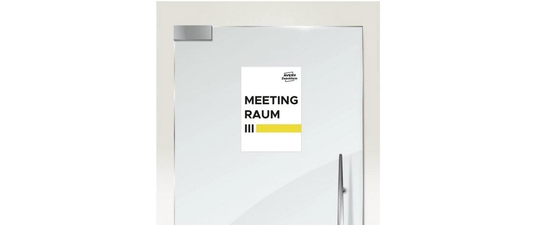Avery Druckeretiketten, 210 mm × 297 mm, weiss, Papier, permanent, 65 Blatt