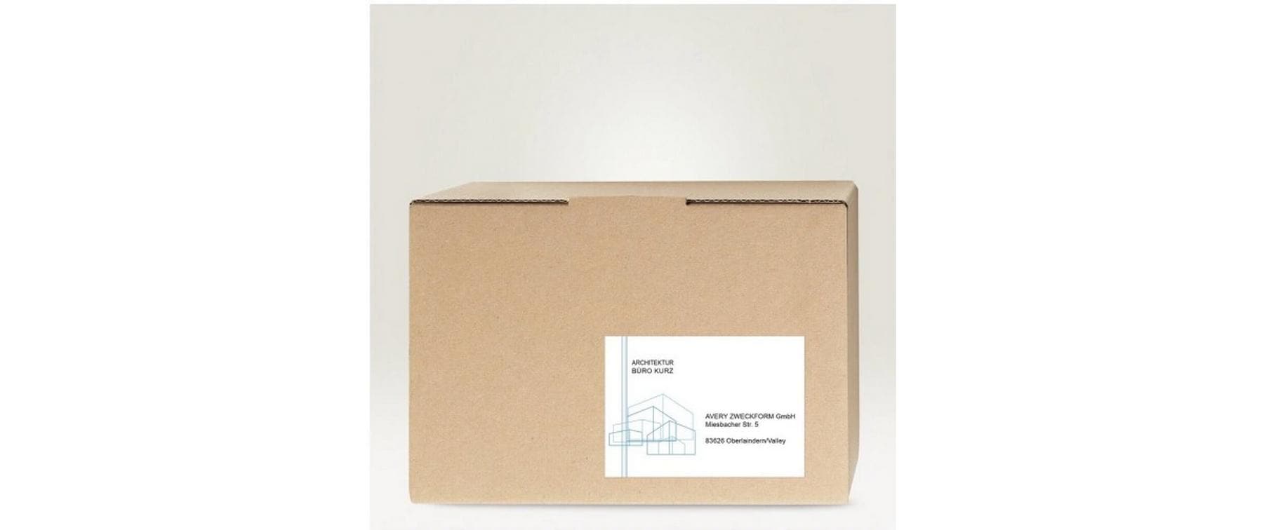 Avery Druckeretiketten, 210 mm × 148 mm, weiss, Papier, permanent, 65 Blätter