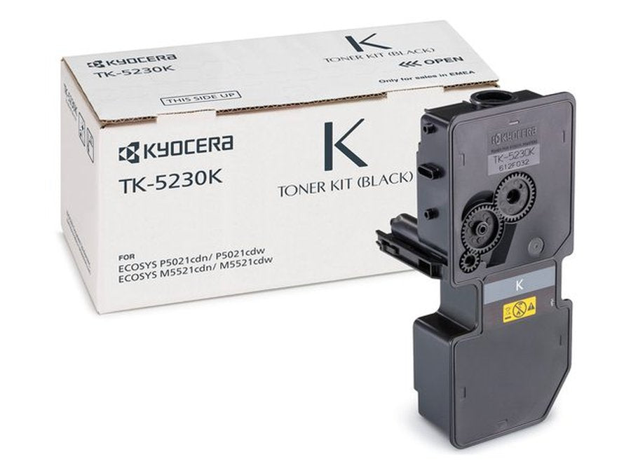 Kyocera TK-5230K Schwarz Toner – Original – 2'600 Seiten – für Kyocera ECOSYS M5521cdn/M5521cdw/P5021CDN u. a.