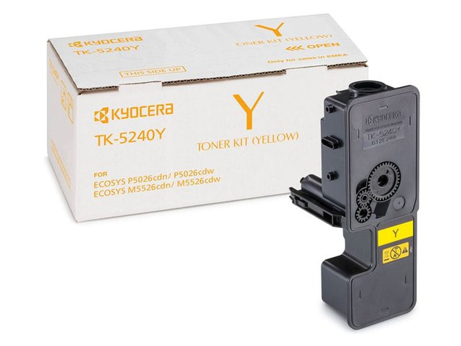 Kyocera TK-5240Y Gelber Toner – Original – 3'000 Seiten – für Kyocera ECOSYS M5526cdn/M5526cdw/P5026cdn und andere