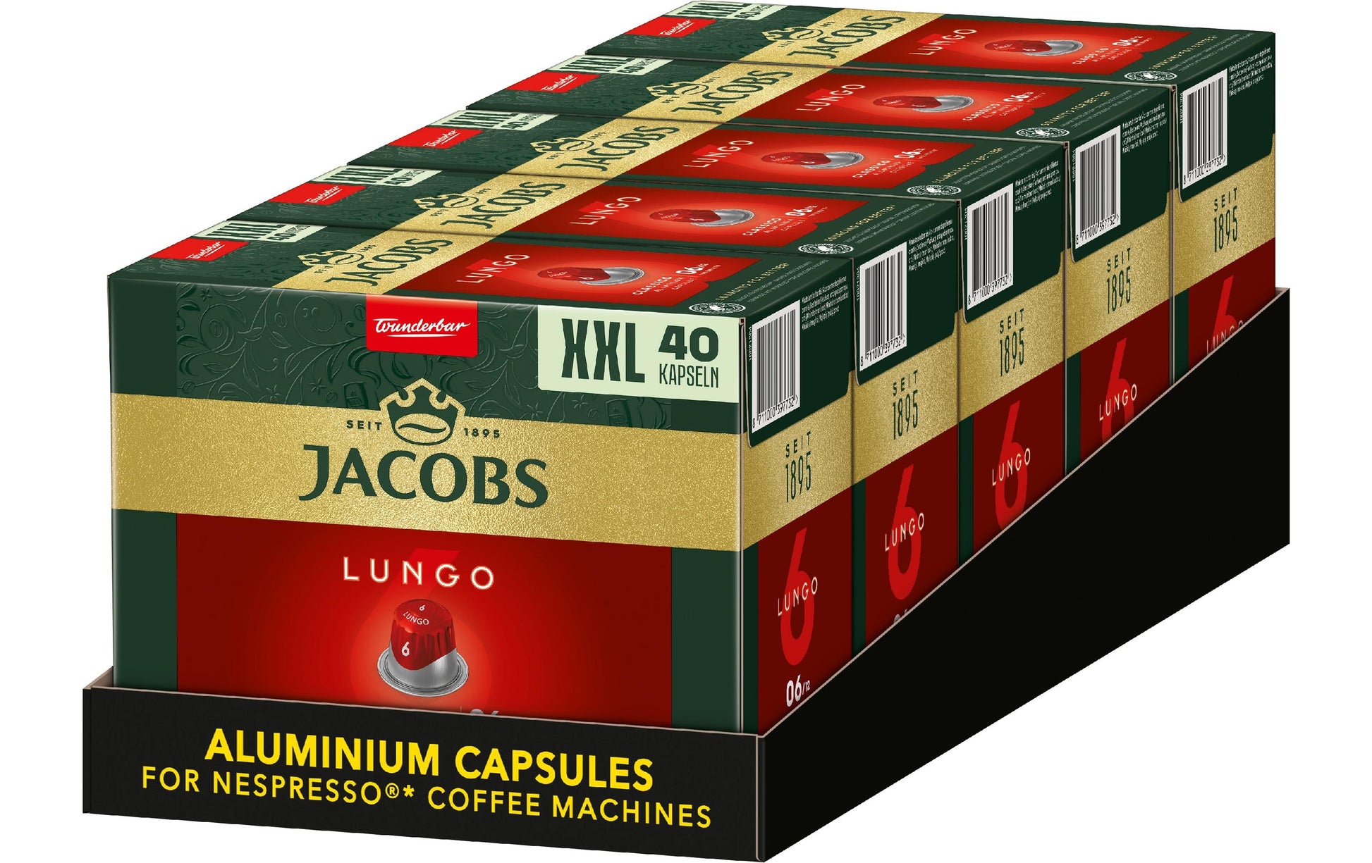 Jacobs Classico – Kapseln für Nespresso – Lungo, Intensität 6, 200 Kapseln