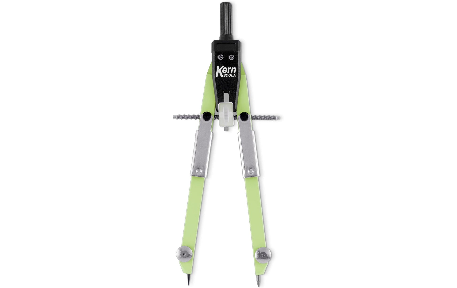 Kern Scola Schnellverstellzirkel – Länge 170 mm, max. Kreis-Ø 62 cm, Zapfen Ø 4 mm, mit Minendose, Limette