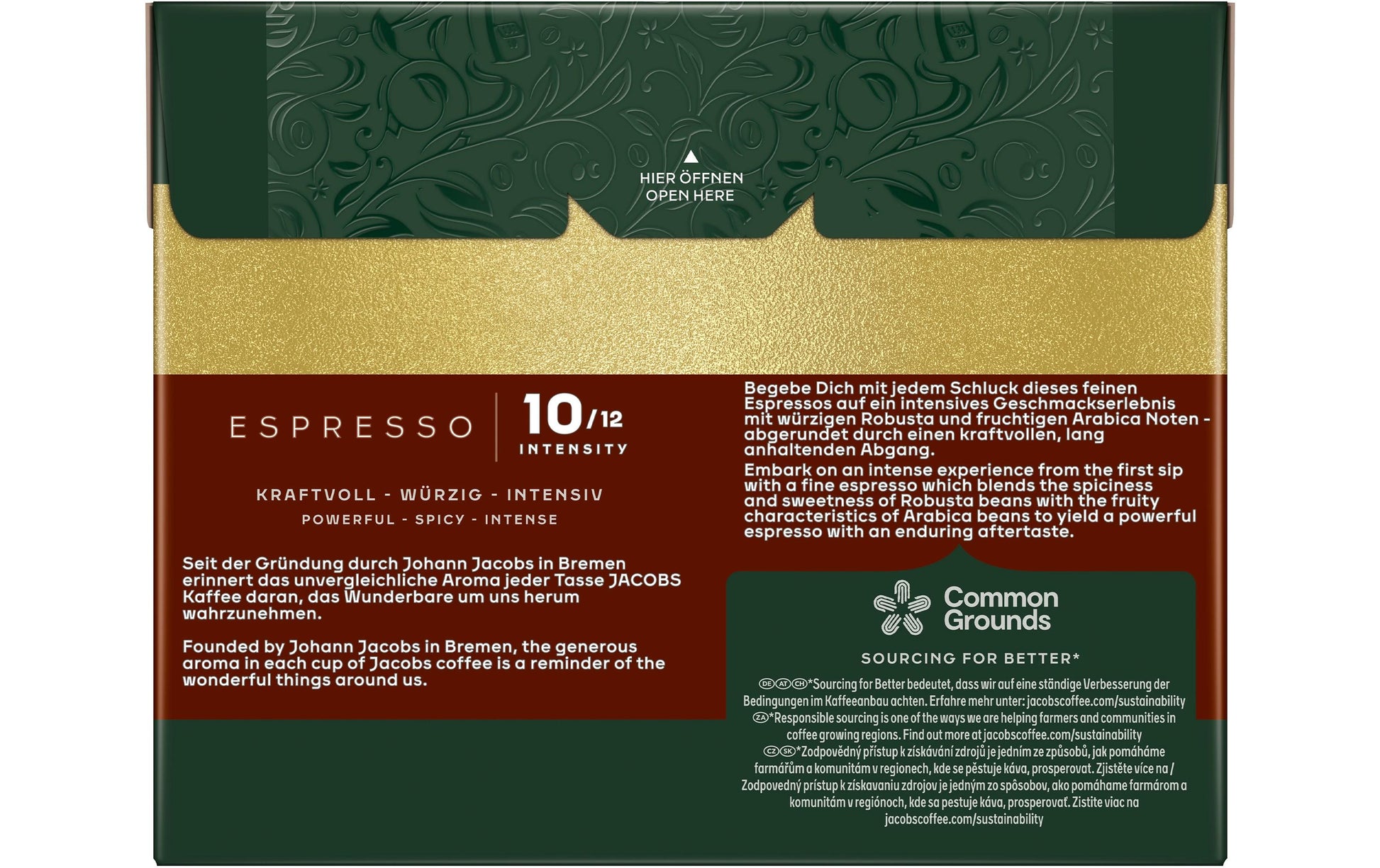 Jacobs Espresso Intenso – Kapseln für Nespresso – Intensität 10, 40 Kapseln