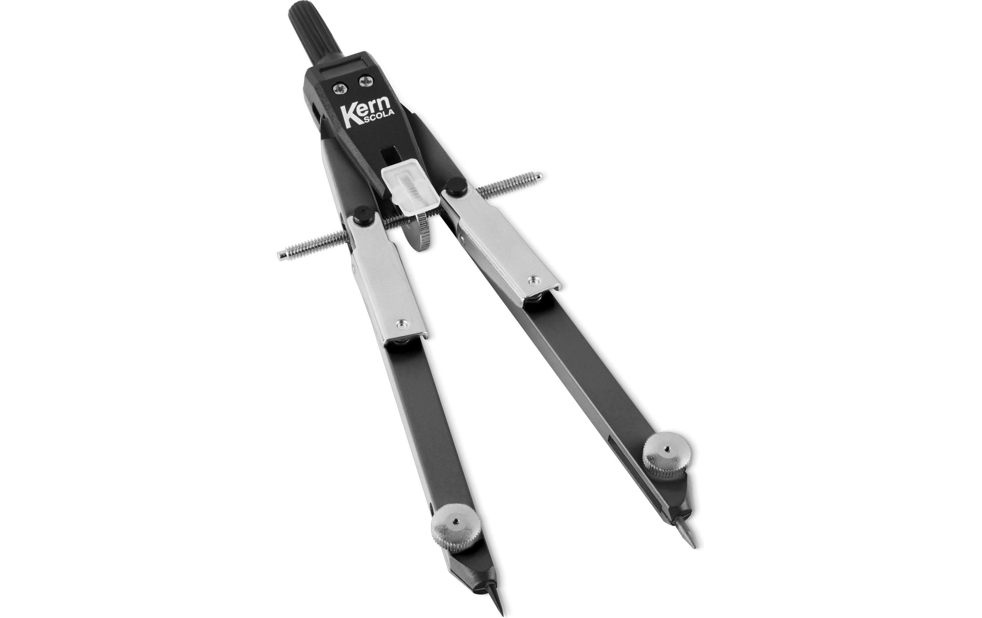 KERN Scola Schnellverstellzirkel – Länge 170 mm, max. Kreis-Ø 62 cm, Zapfen Ø 4 mm, Mattschwarz