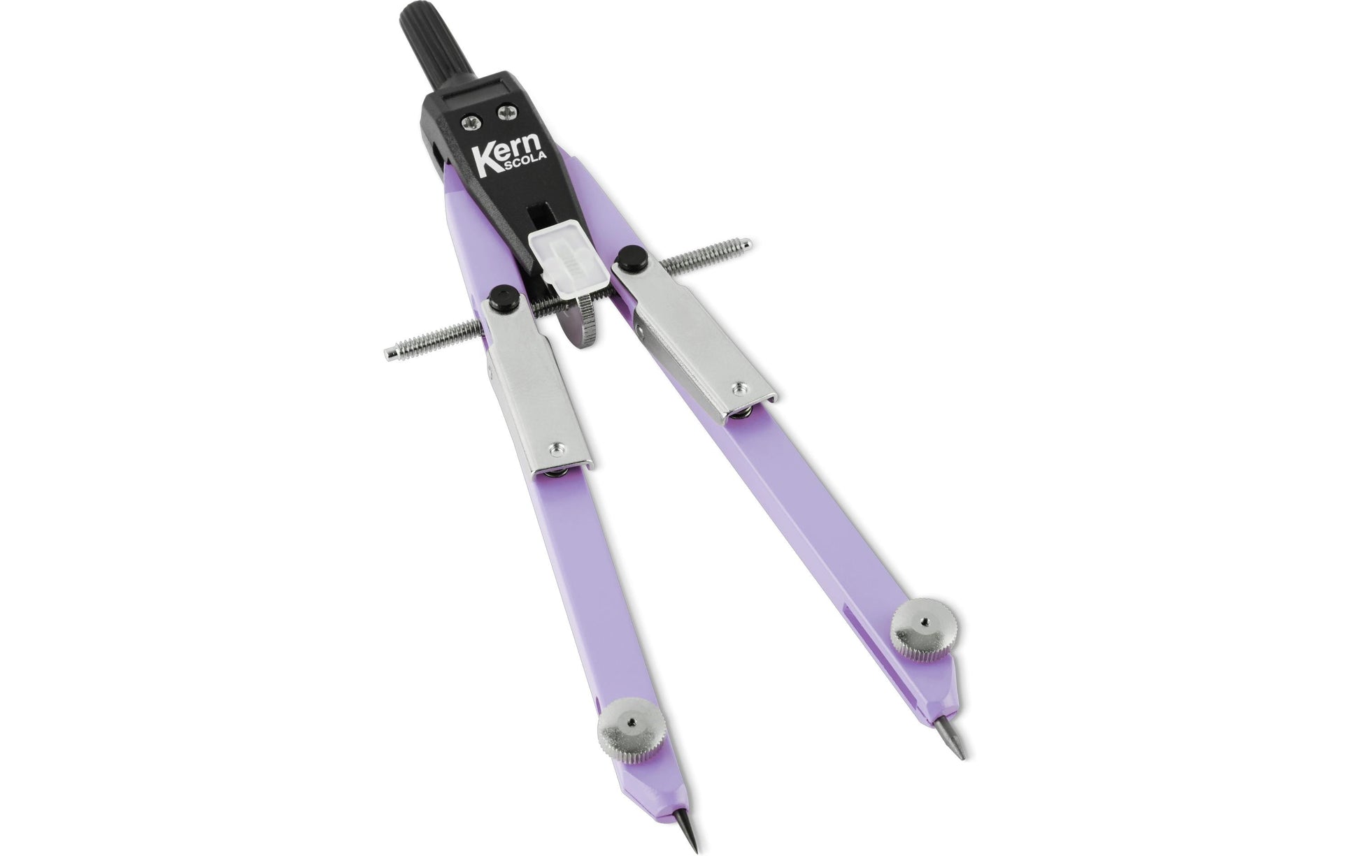 KERN SCOLA Schnellverstellzirkel – Länge 170 mm, max. Kreis-Ø 62 cm, Zapfen Ø 4 mm, inkl. Minendose, violett