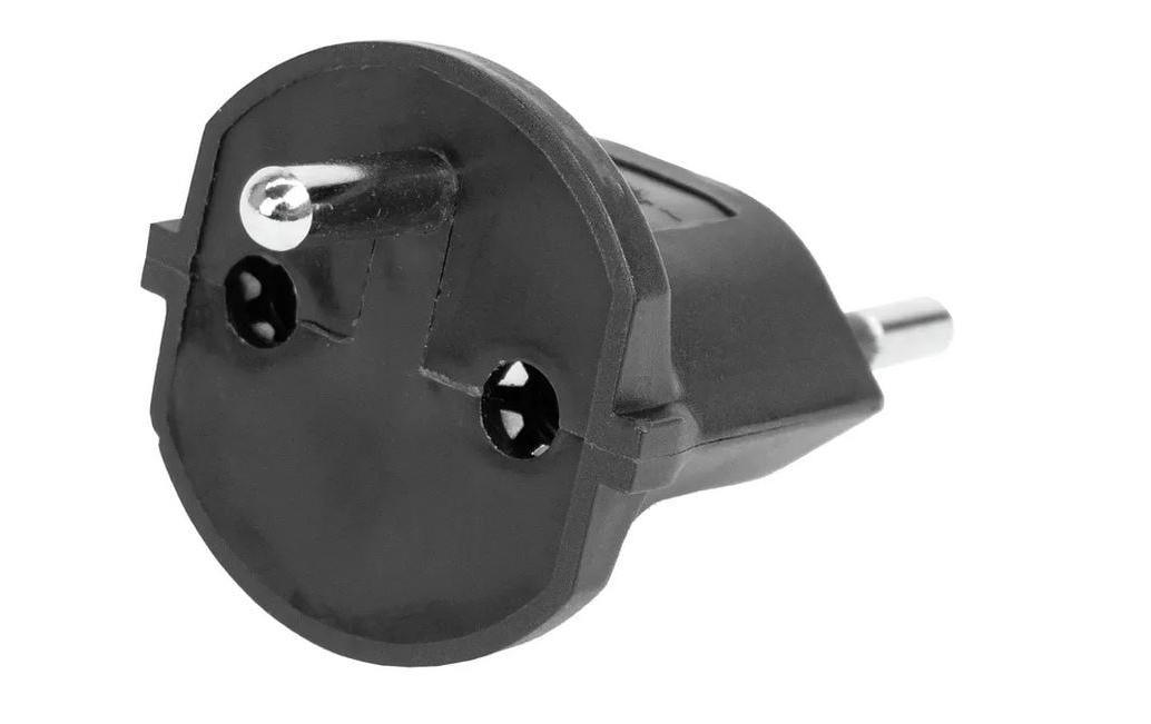 Steffen Adapterkabel, Schuko zu T12, 3-polig 10 A 250 V – schwarz