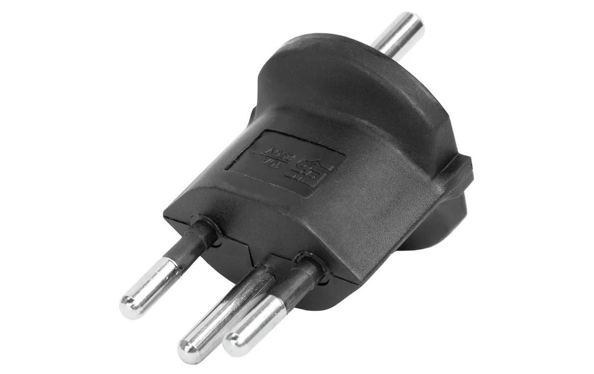 Steffen Adapterkabel, Schuko zu T12, 3-polig 10 A 250 V – schwarz