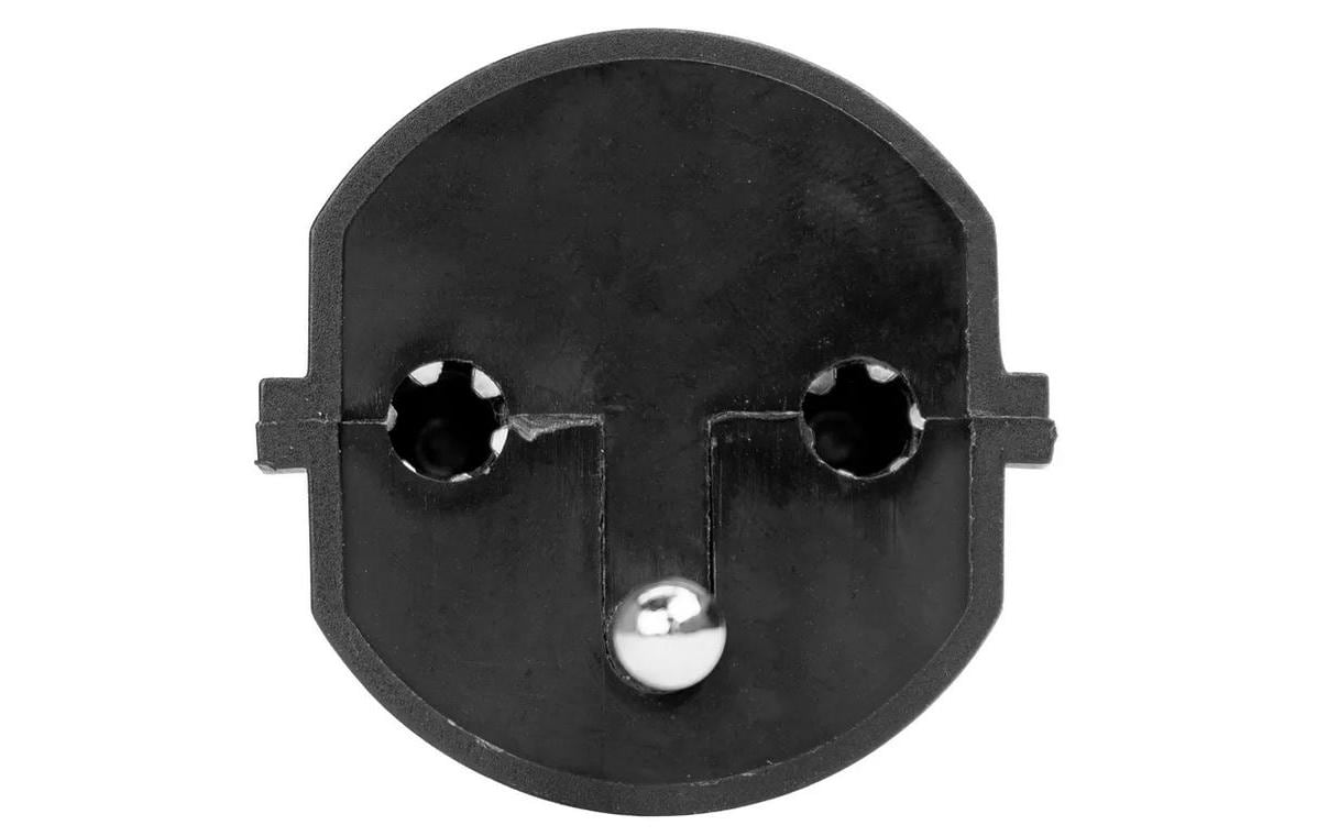 Steffen Adapterkabel, Schuko zu T12, 3-polig 10 A 250 V – schwarz