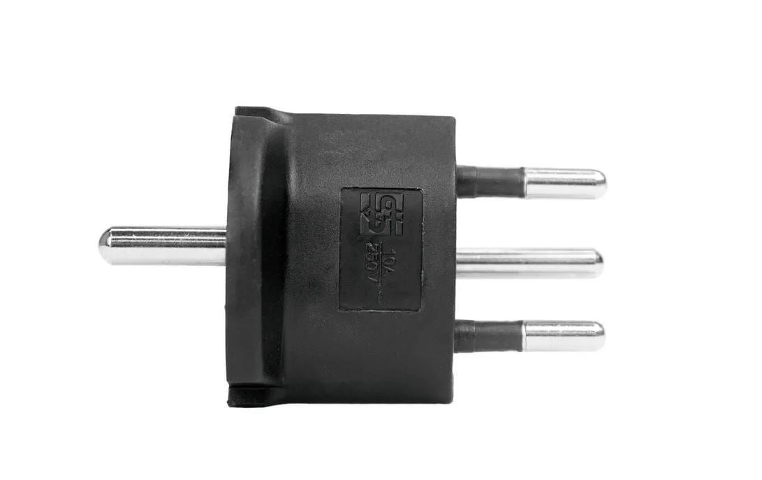 Steffen Adapterkabel, Schuko zu T12, 3-polig 10 A 250 V – schwarz
