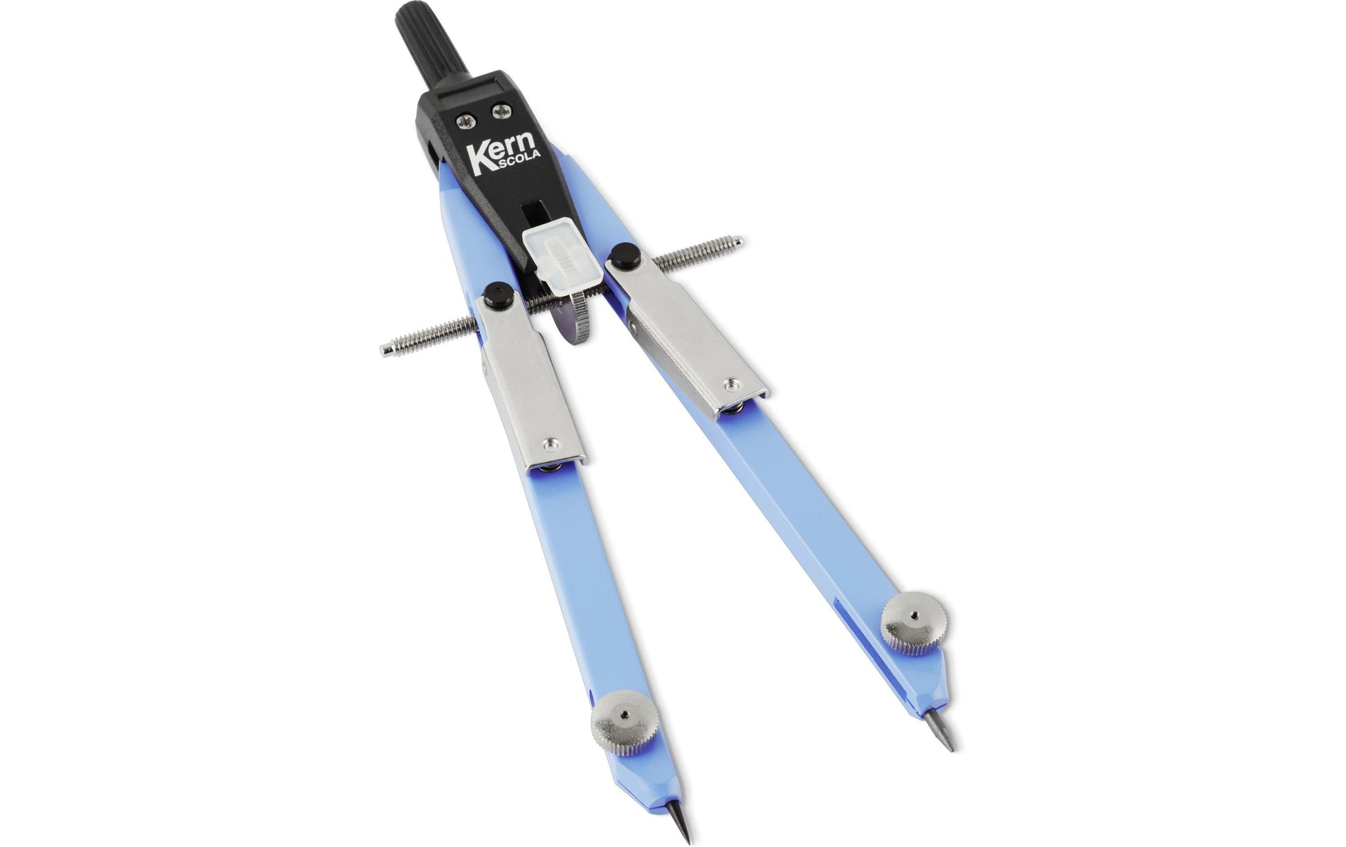 KERN Scola Schnellverstellzirkel – Länge 170 mm, max. Kreis-Ø 62 cm, Zapfen Ø 4 mm, inkl. Minendose, ozean