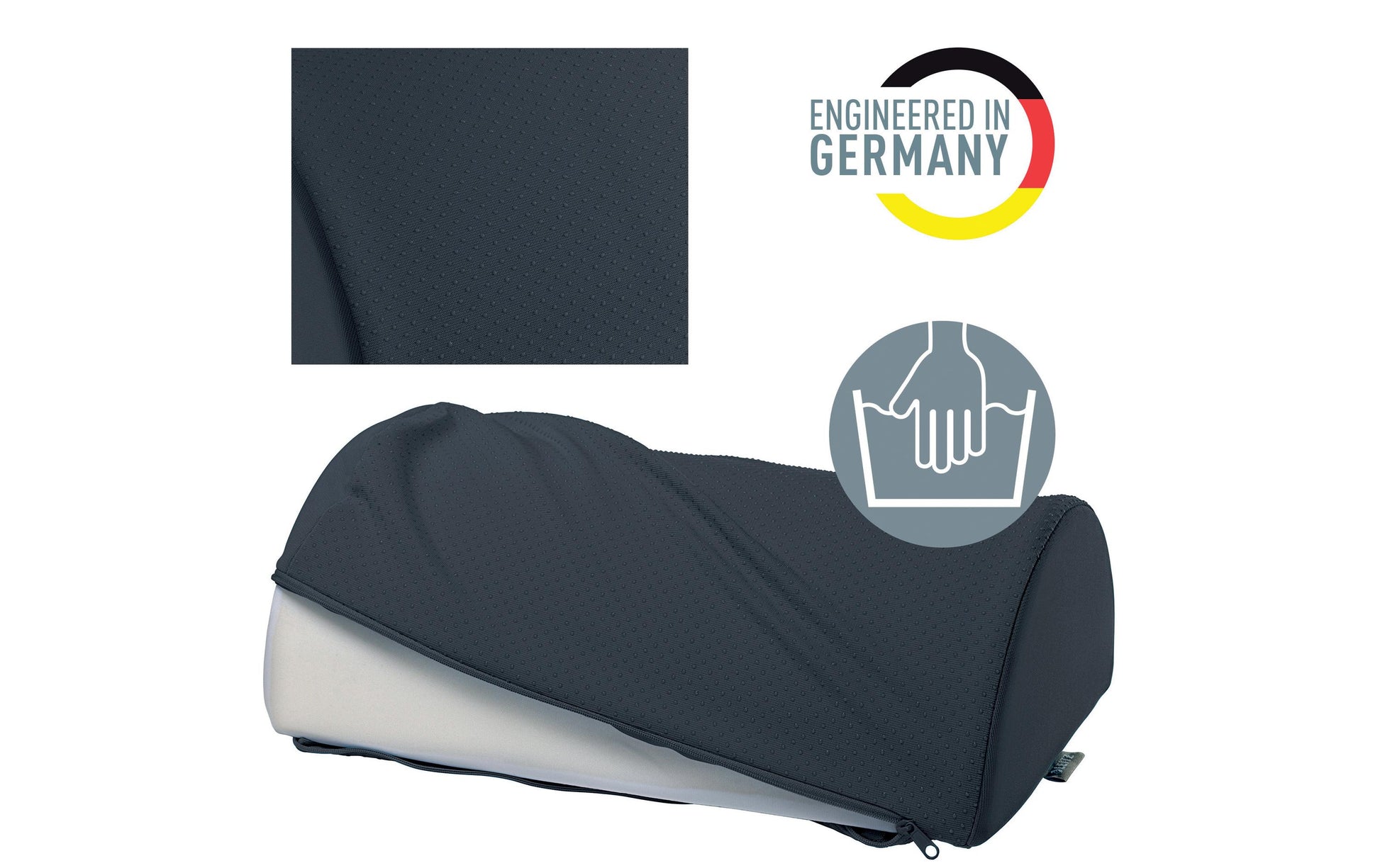 Leitz Fussstütze Ergo Cosy – 26 × 40,5 × 14 cm, samtgrau