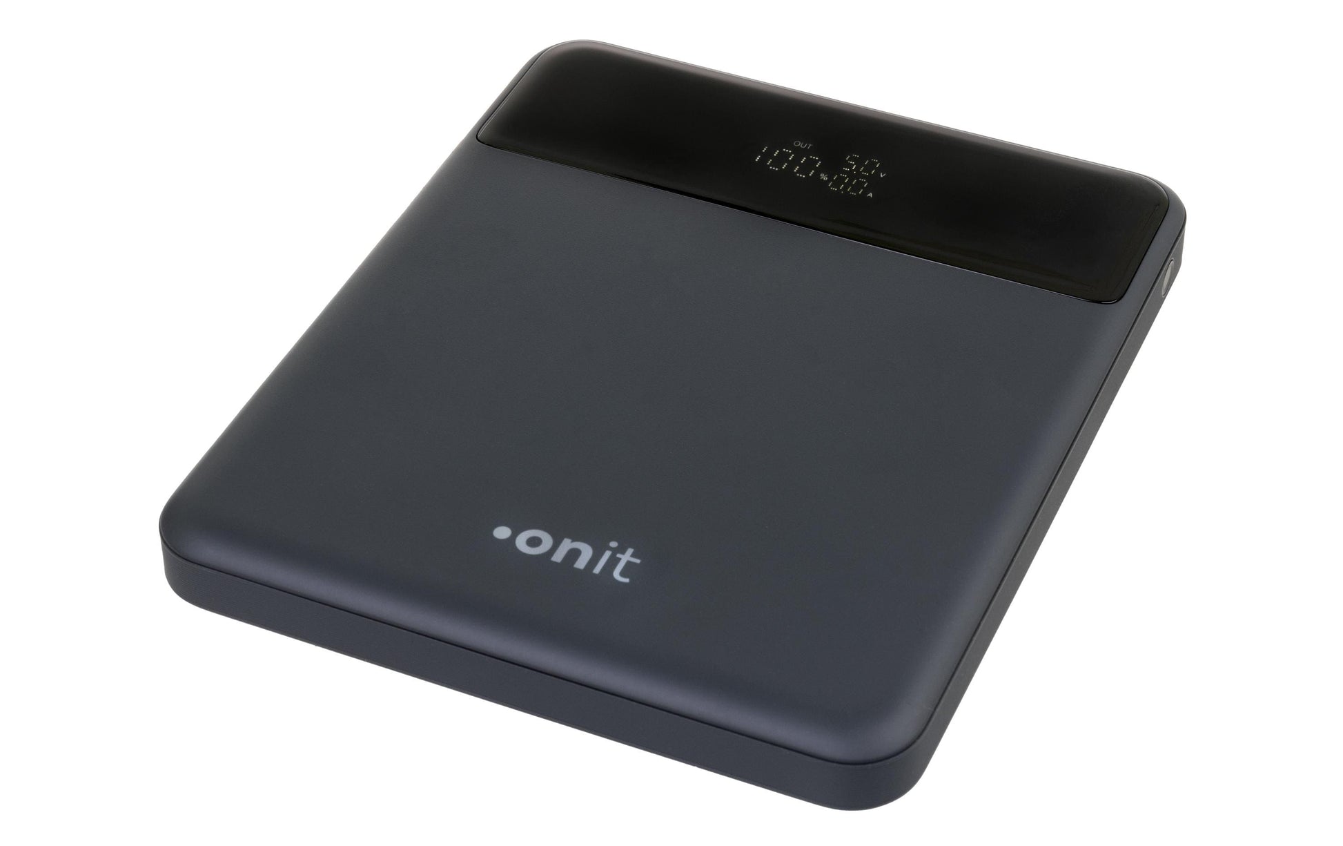 ONIT Powerbank 20000 mAh, PD 100 W, 2× USB-C, Durchgangsladung, Schwarz