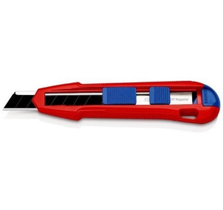 Knipex CutiX Cutter Universalmesser – 165 mm, Klingenarretierung, Aluminiumgehäuse, inkl. 1 Klinge