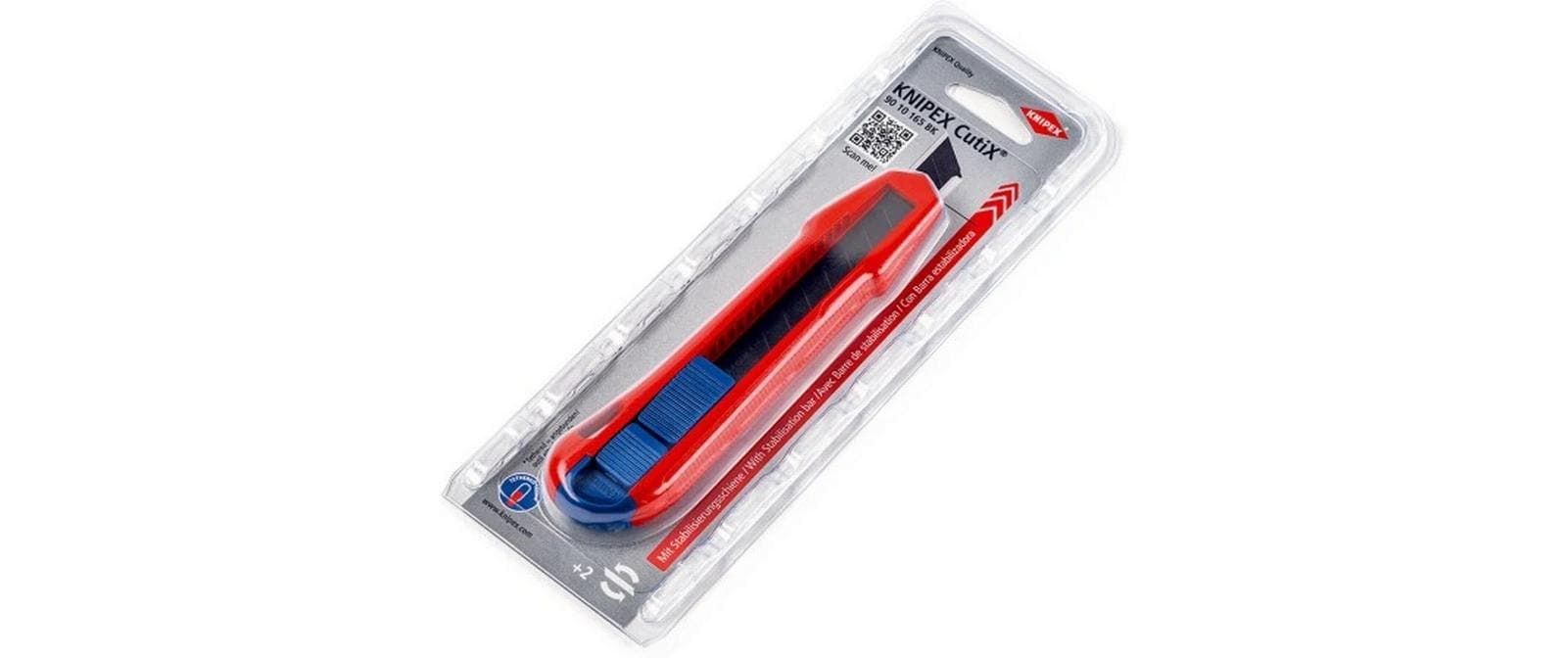 Knipex CutiX Cutter Universalmesser – 165 mm, Klingenarretierung, Aluminiumgehäuse, inkl. 1 Klinge
