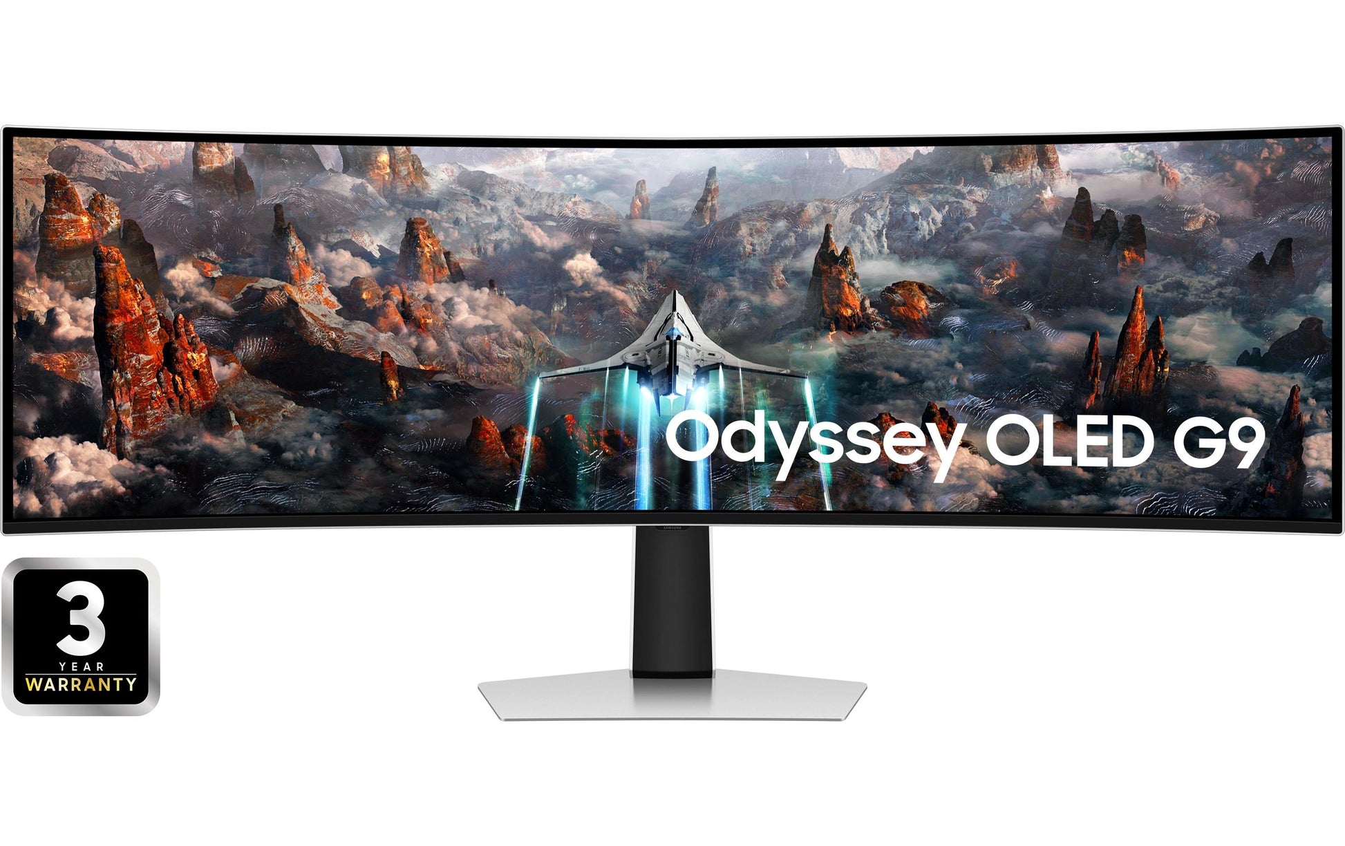 Samsung Odyssey OLED G9 (G93SC) – Monitor, 49", VESA 100 × 100, Silber