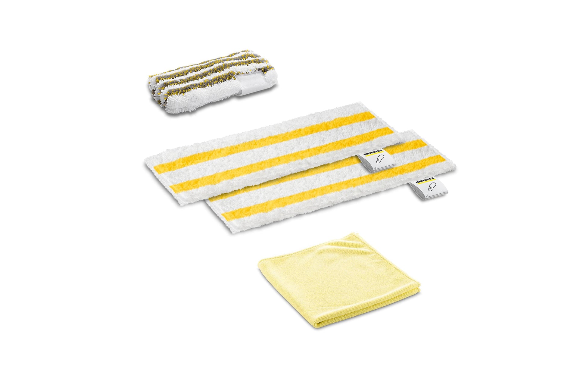 Kärcher Bodentuch, Mikrofaser, waschbar – für Kärcher SC-Geräte, mehrfarbig, 11,5 × 34,5 cm, 4 Stk.