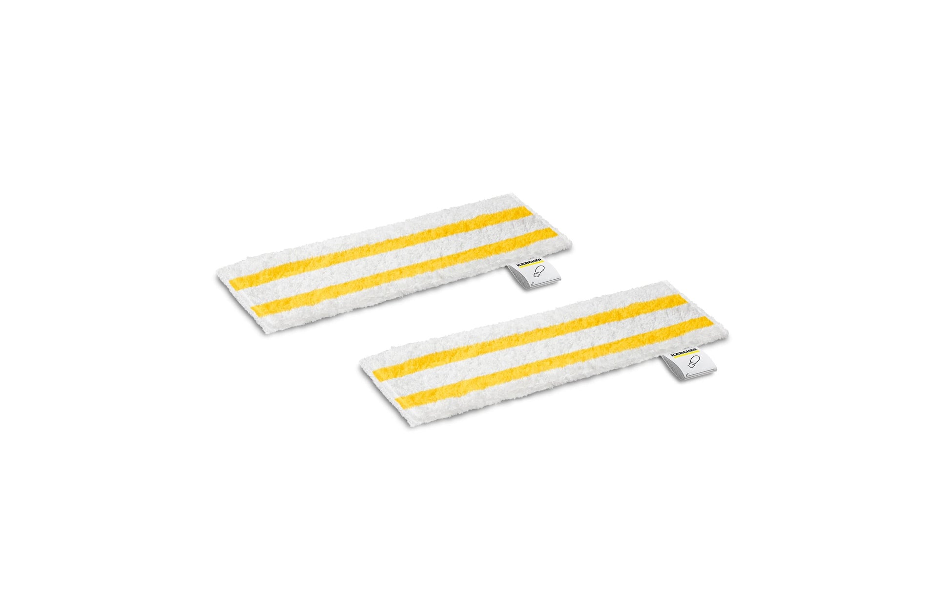 Kärcher Bodentuchset – für EasyFix-Dampfreiniger, weiss und gelb, 11,5 × 34,5 cm, 2 Stk.