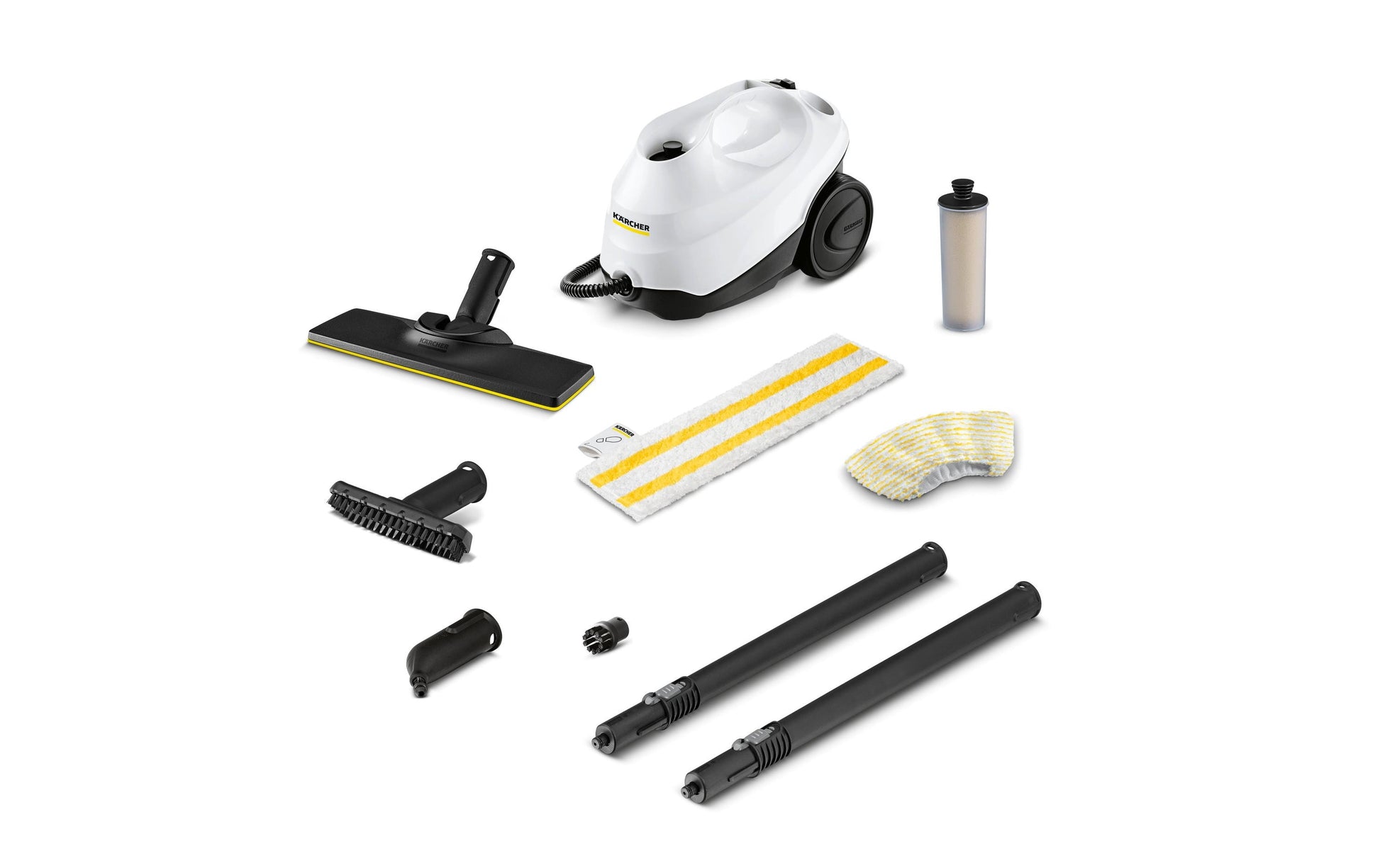 Kärcher SC 3 EasyFix – Dampfreiniger – 1900 W, 3,5 bar, 1 l, Aufheizzeit 0,5 min, Weiss/Schwarz