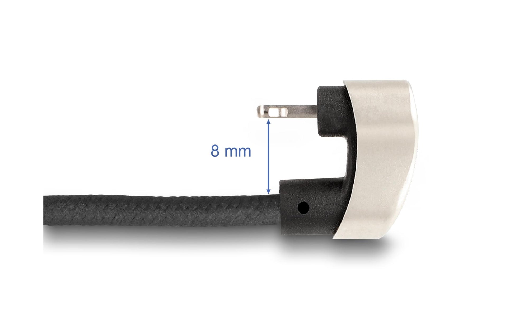 DeLOCK Daten- & Ladekabel – USB-C auf Lightning 2 m, geflochten, Schwarz – für iPhone/iPad