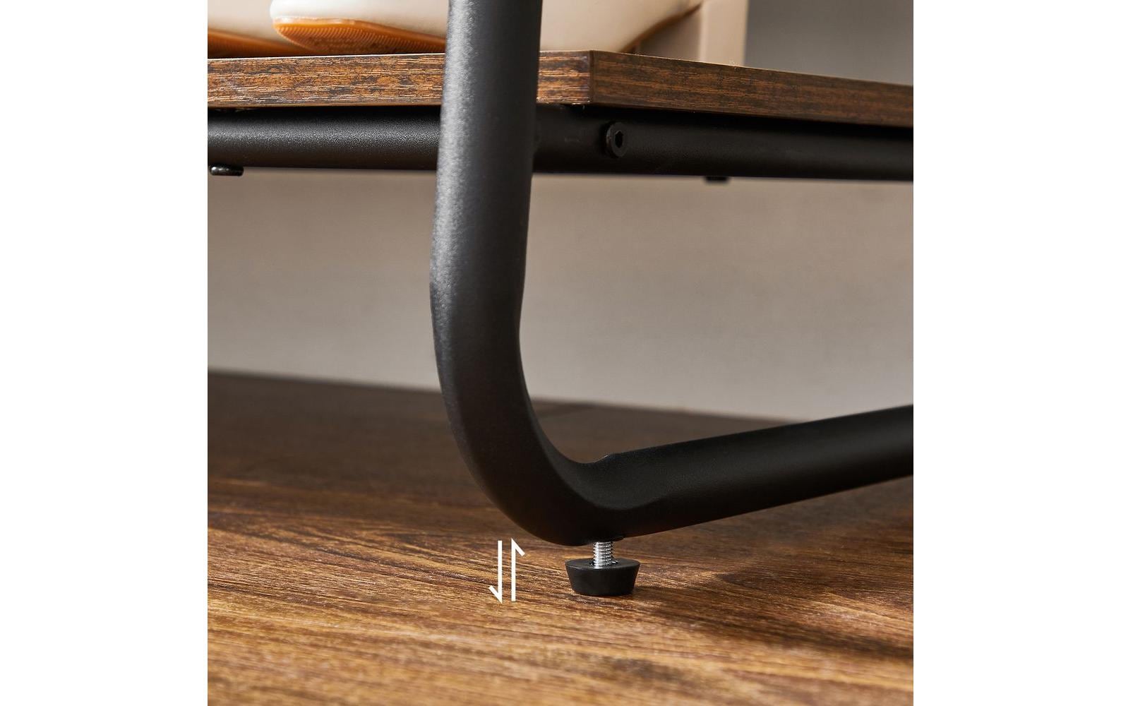 Vasagle Garderobenständer – 6 Haken, Stahl/Spanplatte, Schwarz/Braun, 100 × 45 × 160 cm