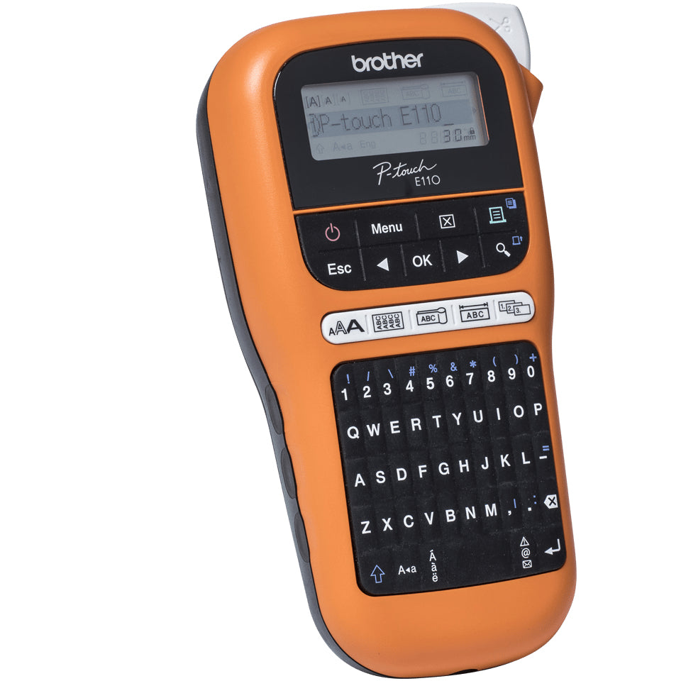 Brother PT-E110 – Beschriftungsgerät, TZe/HSe bis 12 mm, 180×180 dpi, 20 mm/s, Autoabschneider