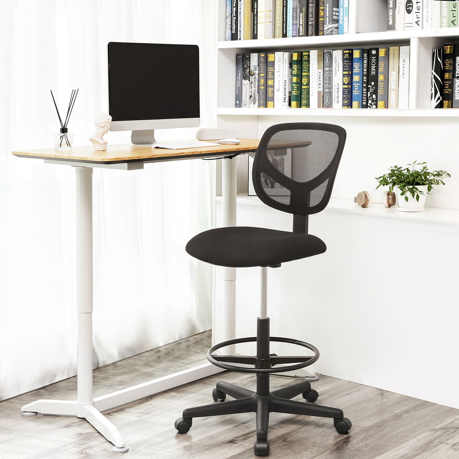 Songmics Bürostuhl Arno – Sitzhöhe 56–75 cm, 120 kg, schwarz