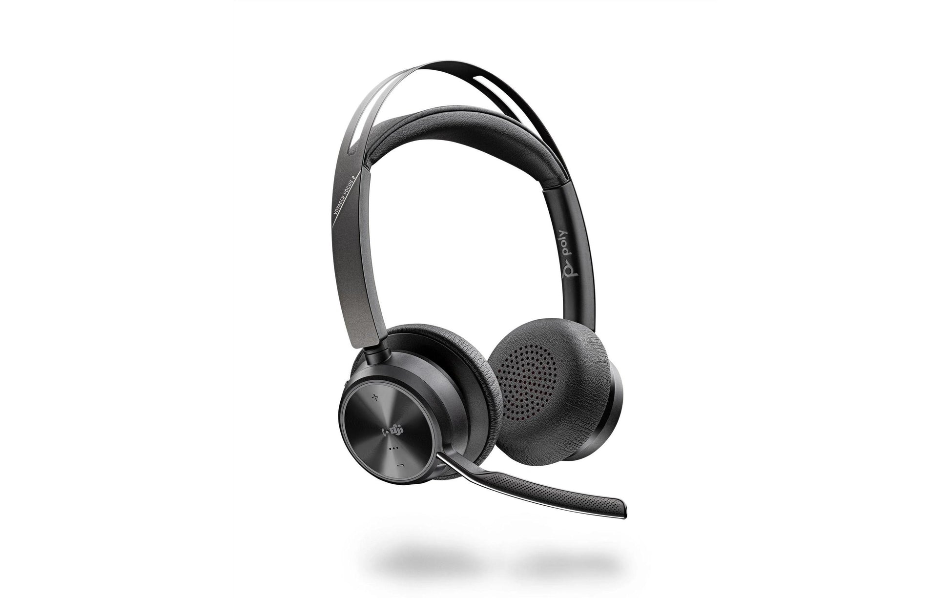 Poly Voyager Focus 2 Office-Headset – On-Ear, Stereo, BT, ANC, MS Teams zertifiziert, mit USB-C-Dongle