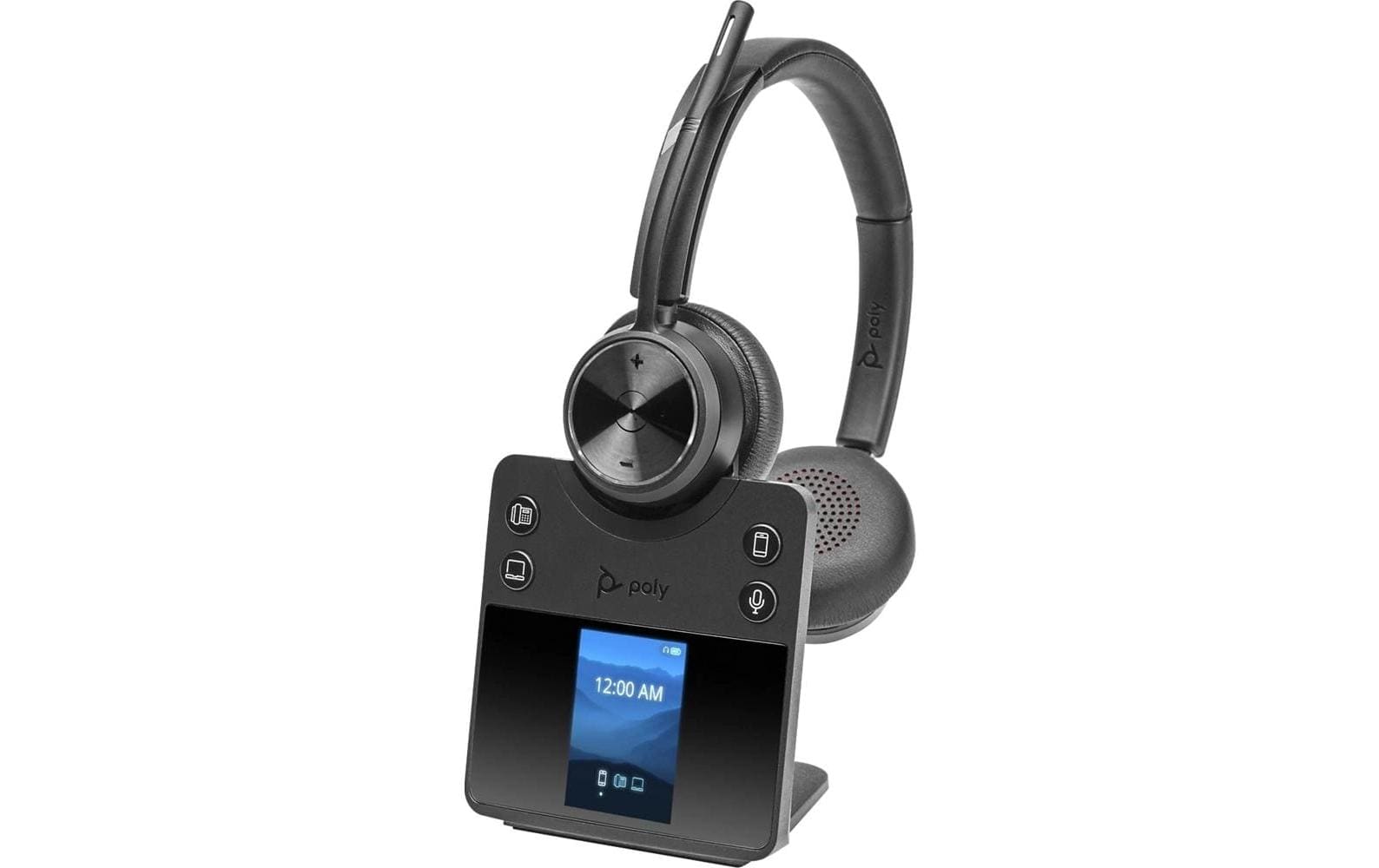 Poly Savi 7420 Office – Duo Headset (On-Ear) – DECT, Boom-Mikrofon – Schwarz – bis 13 h