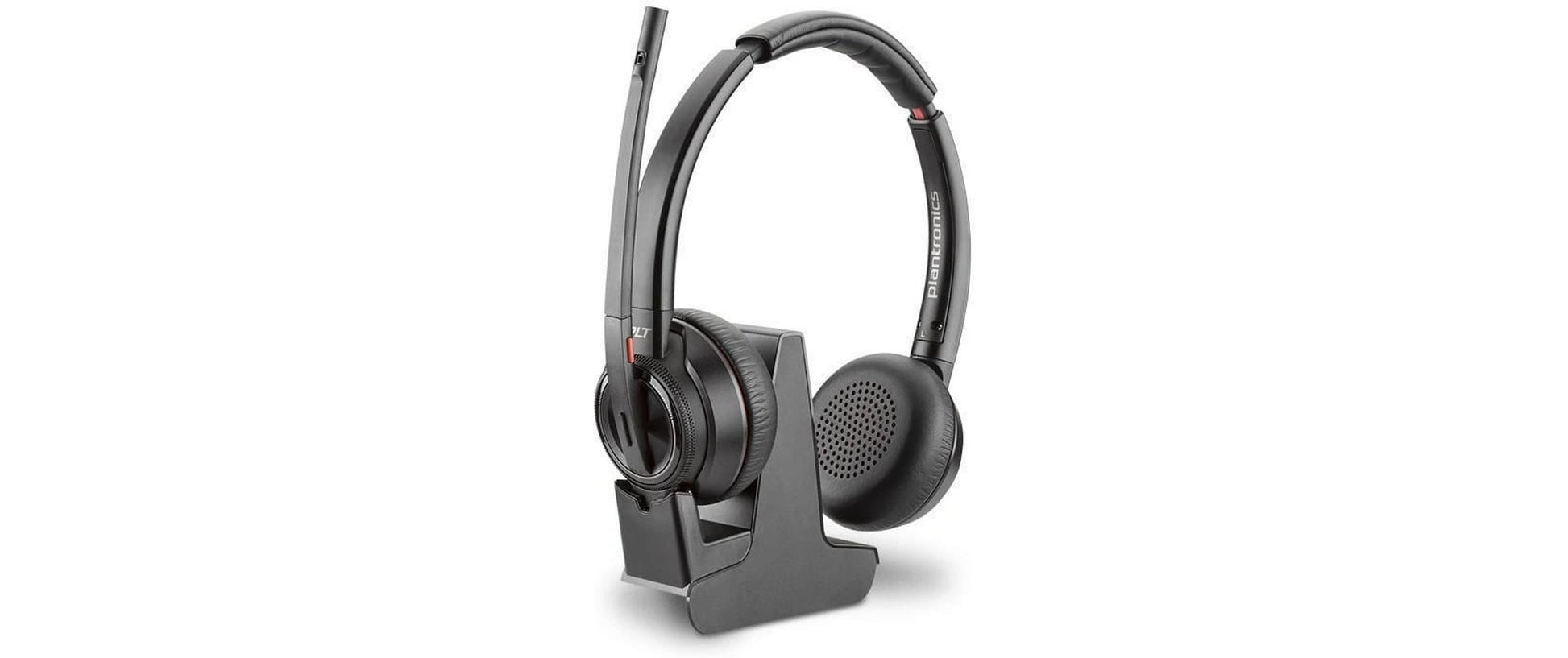 Poly Savi 8220 – Duo Headset, On-Ear – DECT – SoundGuard DIGITAL, Ladestation – Schwarz – bis 13 h