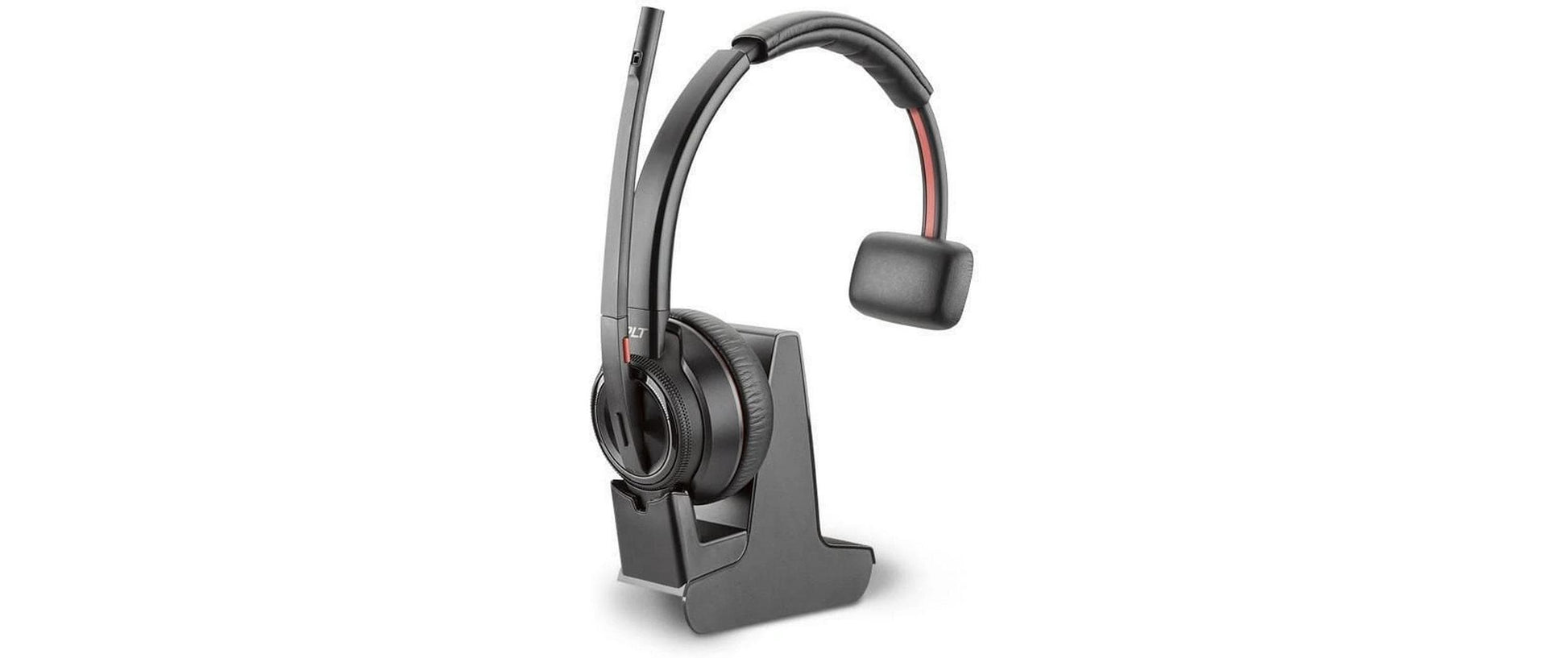 Poly Savi 8210 – Mono Headset – DECT, mit Ladestation, Boom-Mikrofon – schwarz – bis 13 h