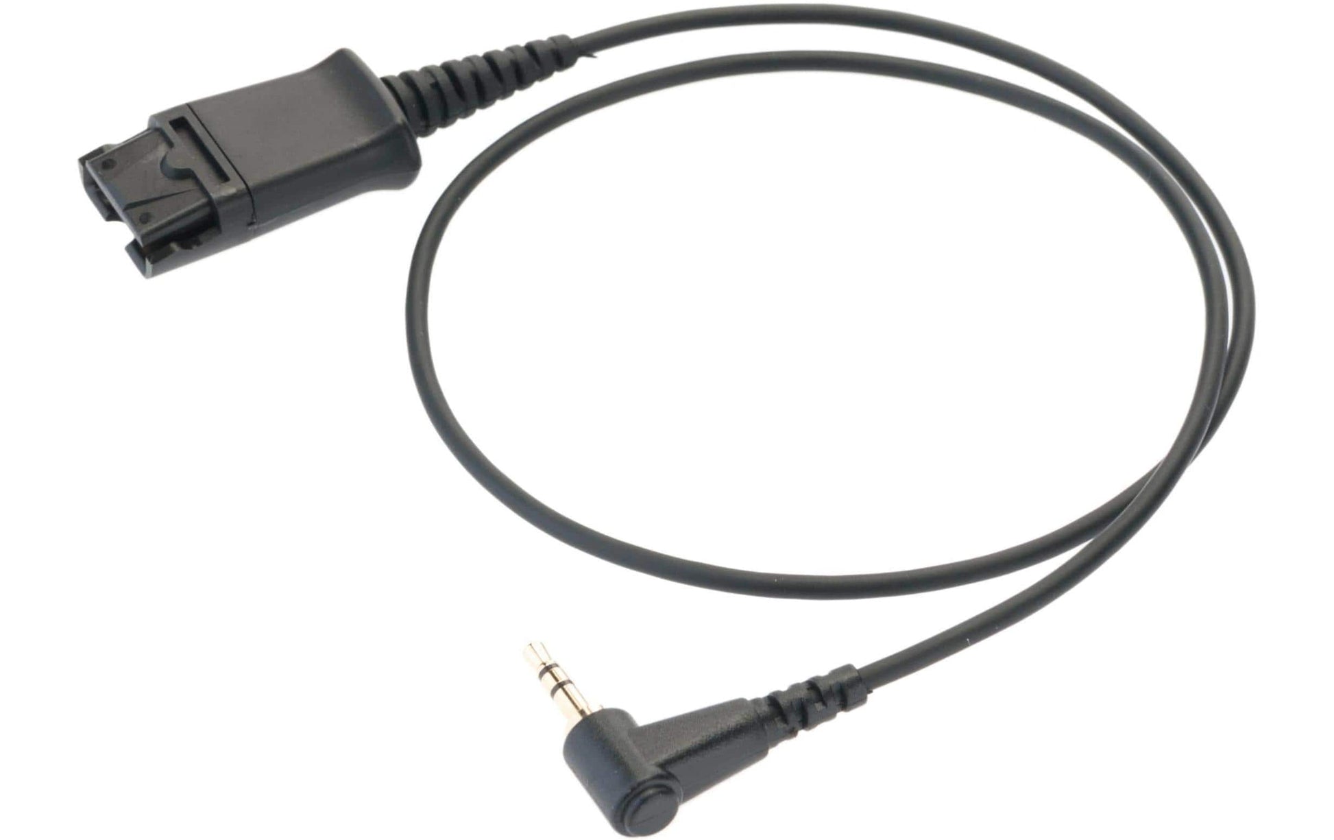 Poly Adapterkabel – 2,5 mm auf QD (Gold) – 0,45 m – Schwarz