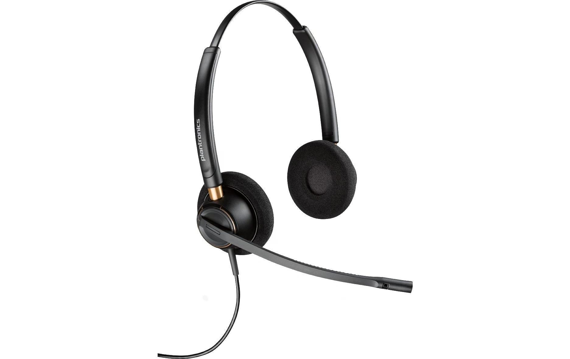 Poly EncorePro 520 Office-Headset – On-Ear, Stereo, Kabelgebunden, ANC, Schwarz