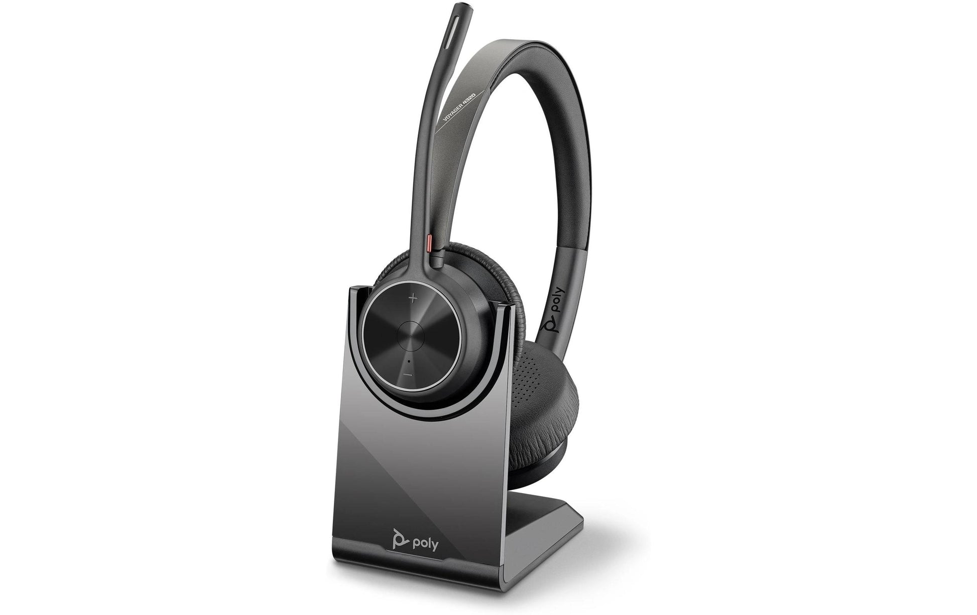 Poly Voyager 4320 – Duo Headset – USB-C, Bluetooth 5.1 – Boom-Mikrofon, Ladestation – Schwarz – bis 24 h