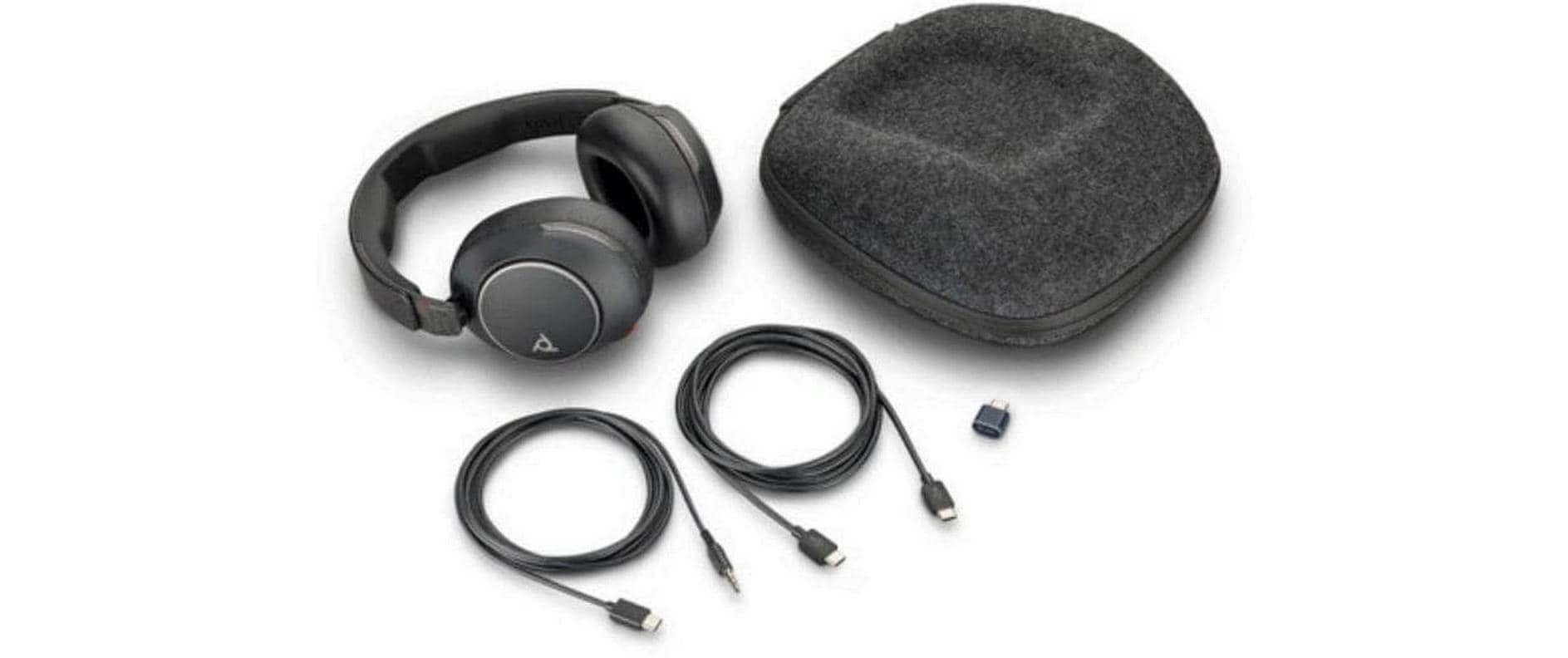 Poly Voyager Surround 80 UC – Duo Headset – Bluetooth, USB-C – für Microsoft Teams – schwarz – bis 21 h