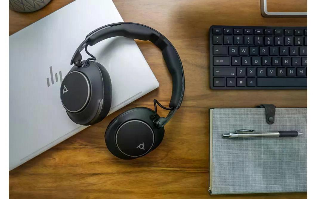 Poly Voyager Surround 80 UC – Duo Headset – Bluetooth, USB-C – für Microsoft Teams – schwarz – bis 21 h