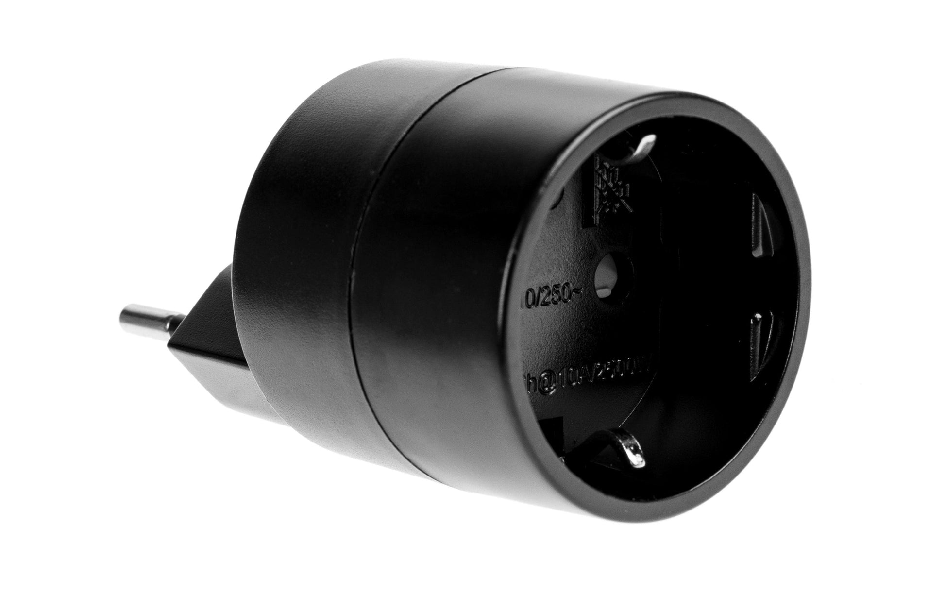 Furber. Reiseadapter – Typ J → Typ F (Schweiz → Europa), geerdet, 2500 W – schwarz