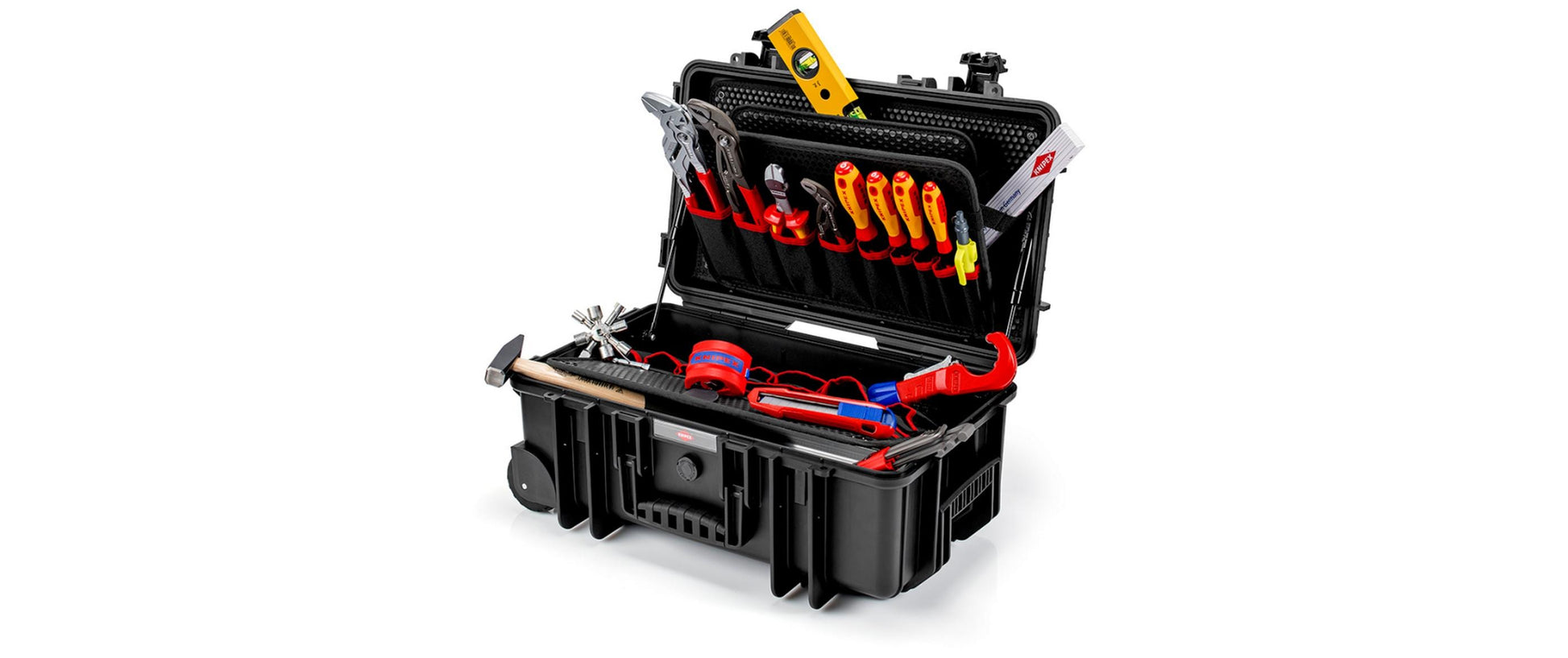 Knipex Werkzeugkasten Robust26 Sanitär, 226 × 344 × 344 mm, Kunststoff (PP), grau, mit Tragegriff