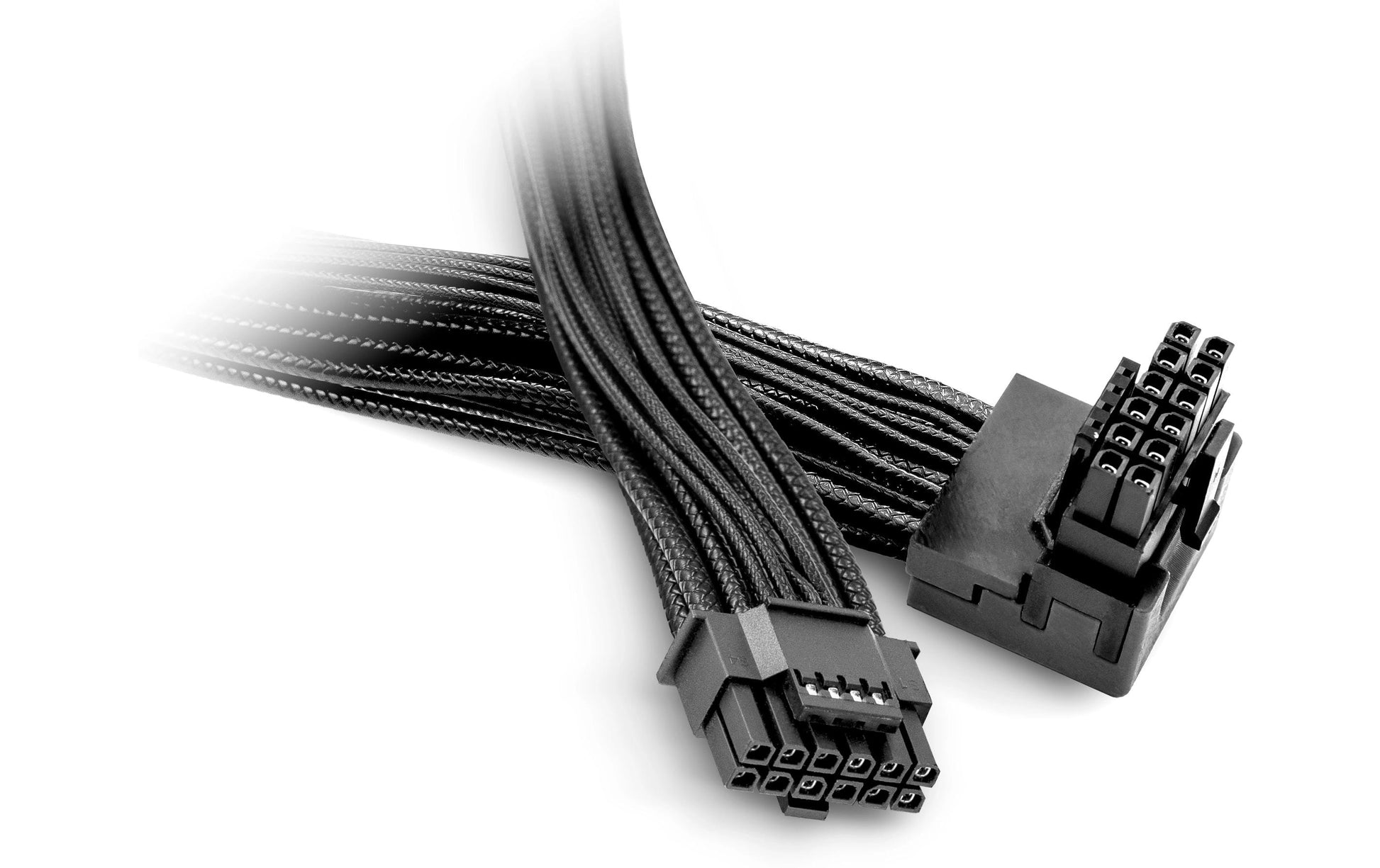 be quiet! be quiet 12V-2×6–12VHPWR Stromkabel – 0,7 m, gerade–90° gewinkelt, schwarz, für Grafikkarten