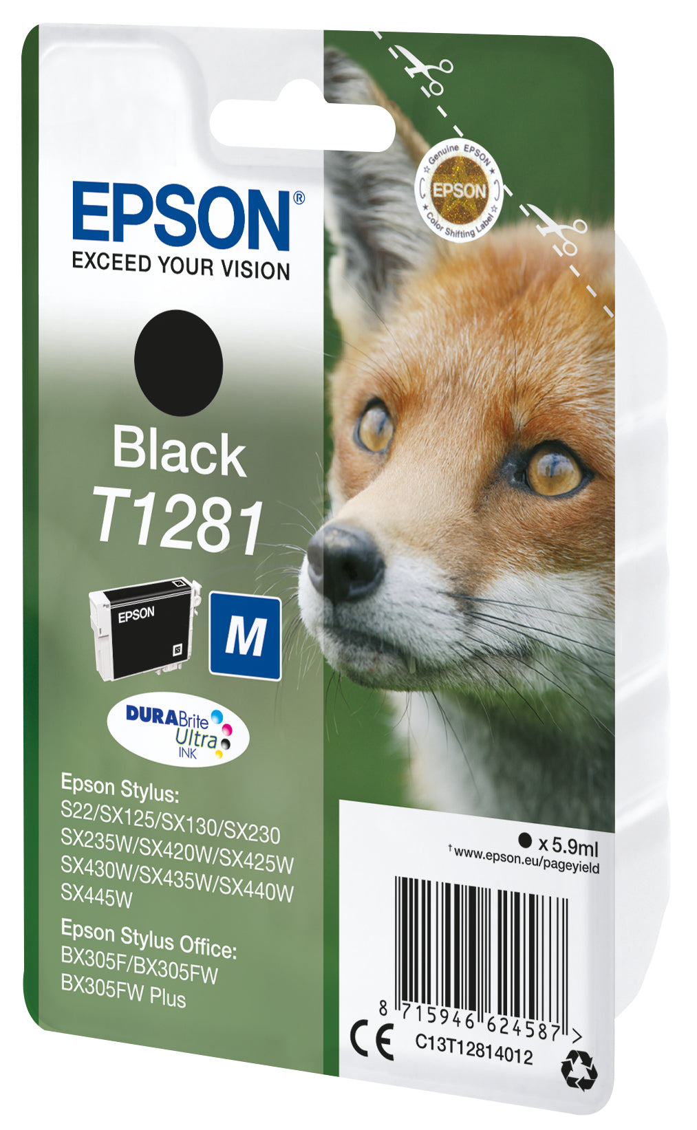 Epson Tintenpatrone T1281, Schwarz, 170 Seiten
