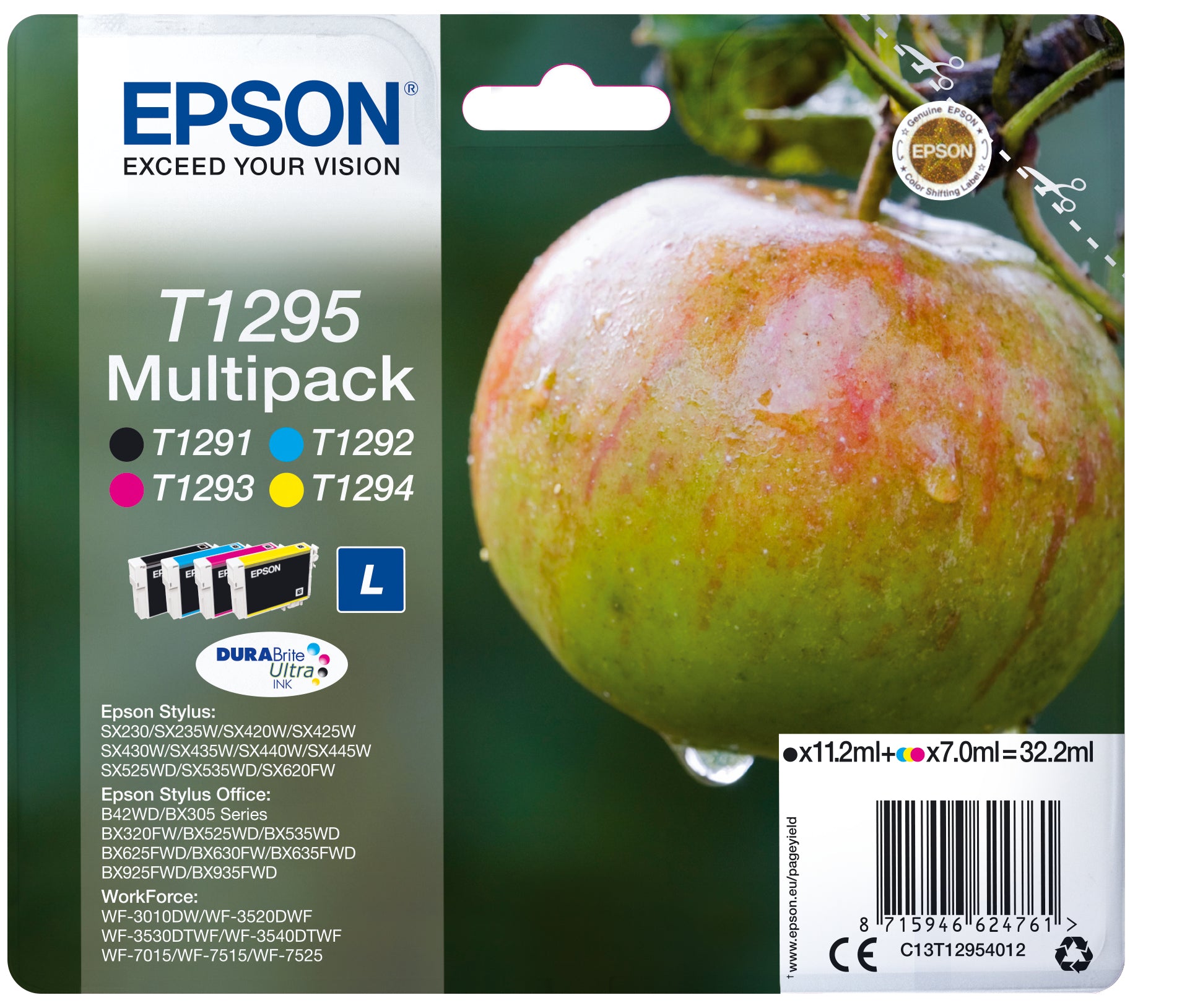 Epson Tintenpatrone – DURABrite Ultra, 4 Farben, T1295