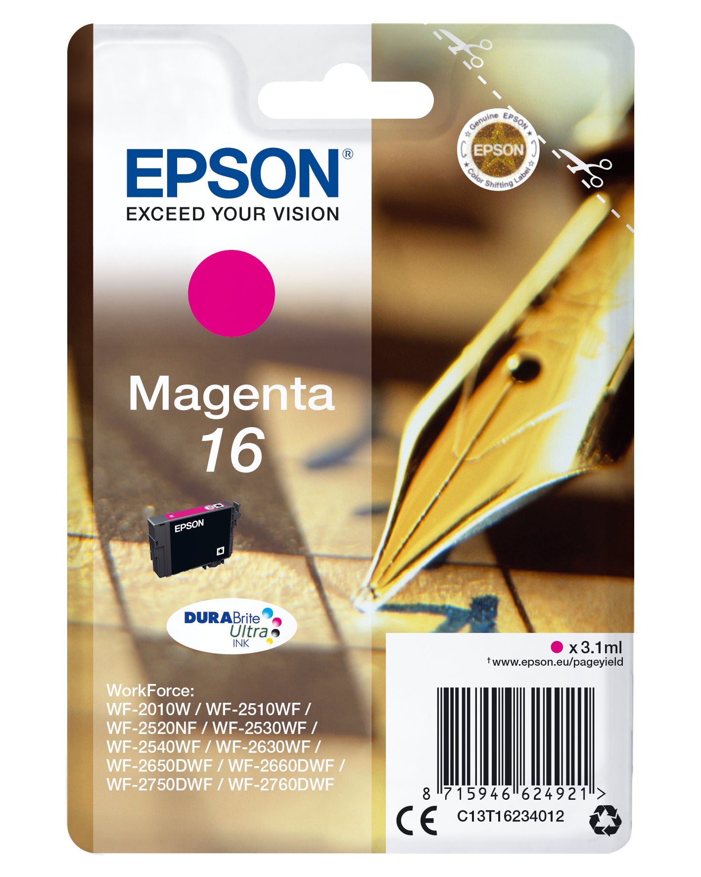 Epson Tintenpatrone, Magenta – für Inkjetdrucker, Multifunktionsgeräte