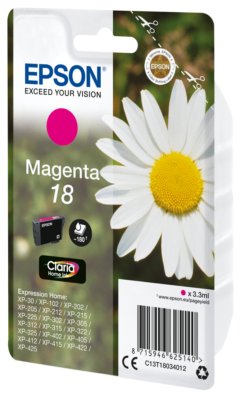 Epson Tintenpatrone, Magenta – für Inkjetdrucker/Multifunktionsgeräte