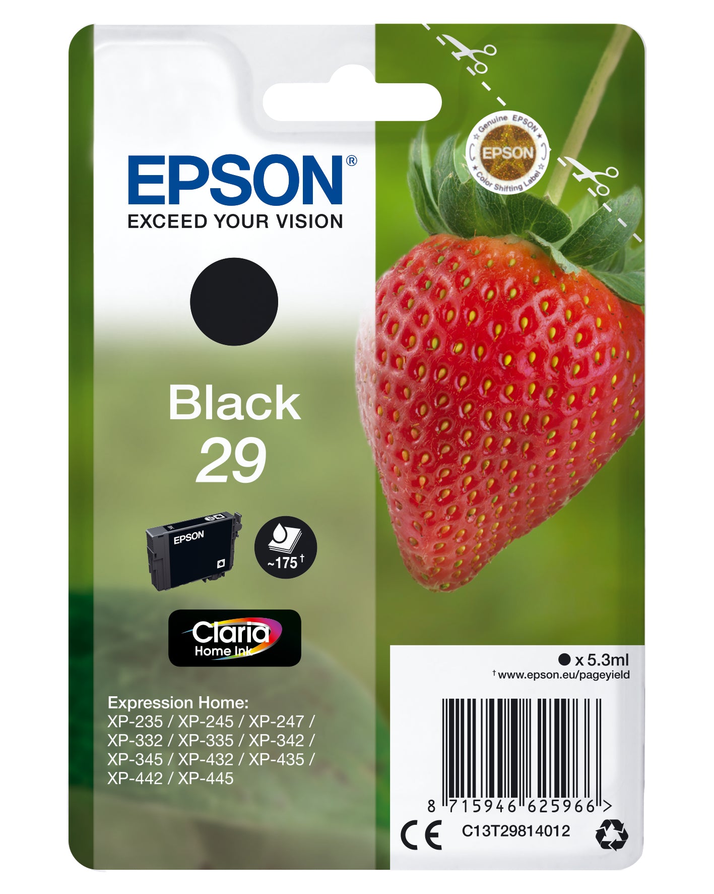 Epson Tintenpatrone 29, Schwarz, 180 Seiten