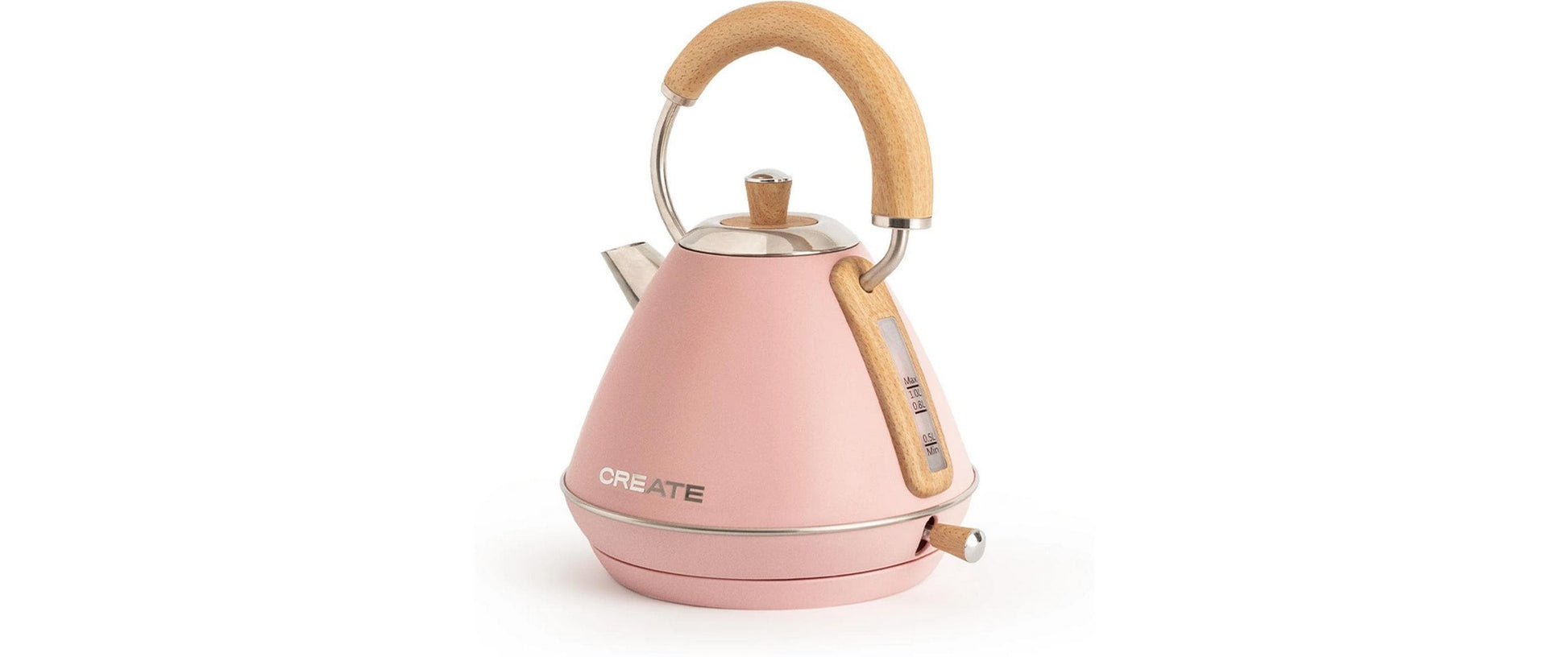 Create Wasserkocher – 1 l, Kunststoff/Metall, Rosa