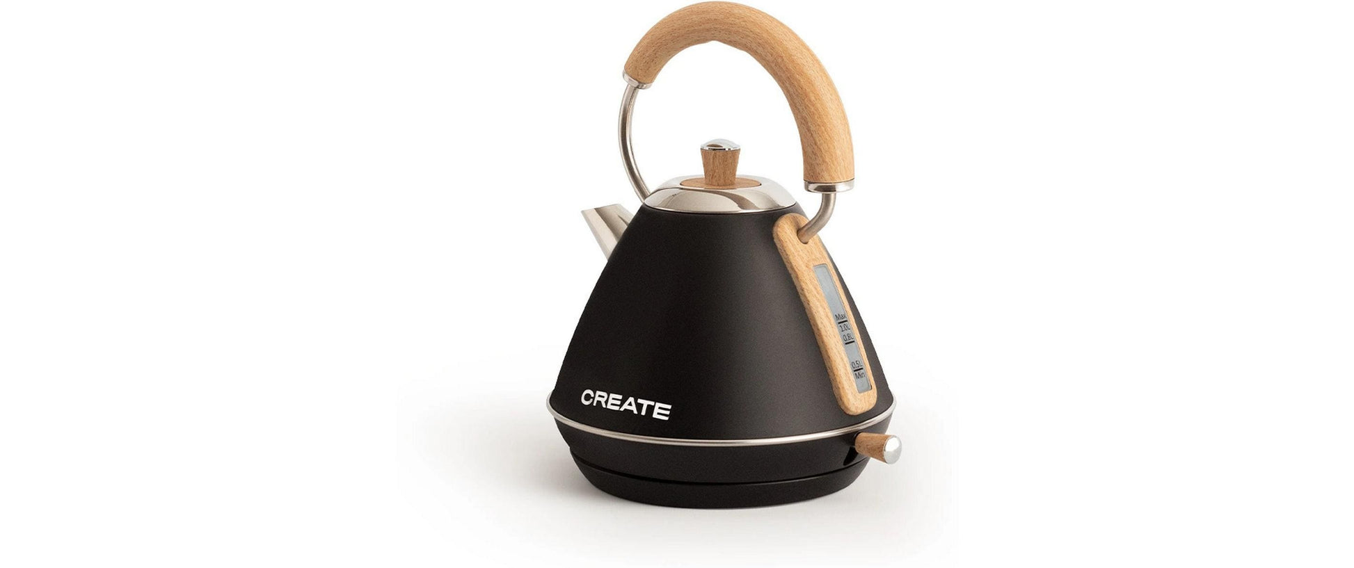 Create Wasserkocher – 1 l, Kunststoff, Schwarz