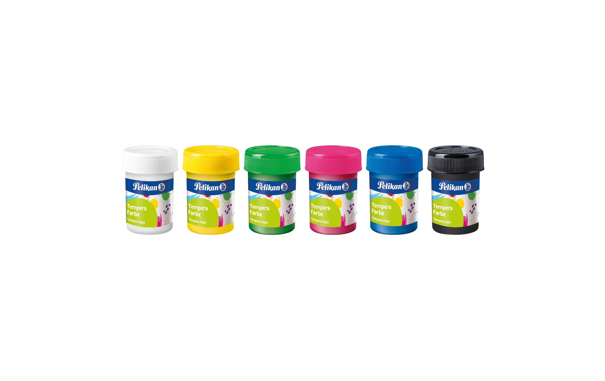 Pelikan Tempera-Farben für Kinder – 6 Farben, Mehrfarbig – 6×25 ml (150 ml) – für Papier, Holz, Keramik
