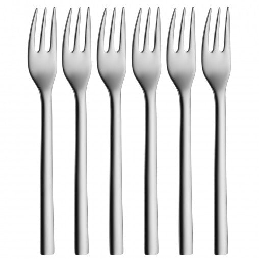 WMF Nuova Kuchengabeln – 6er-Set, 16 cm, Cromargan, spülmaschinenfest